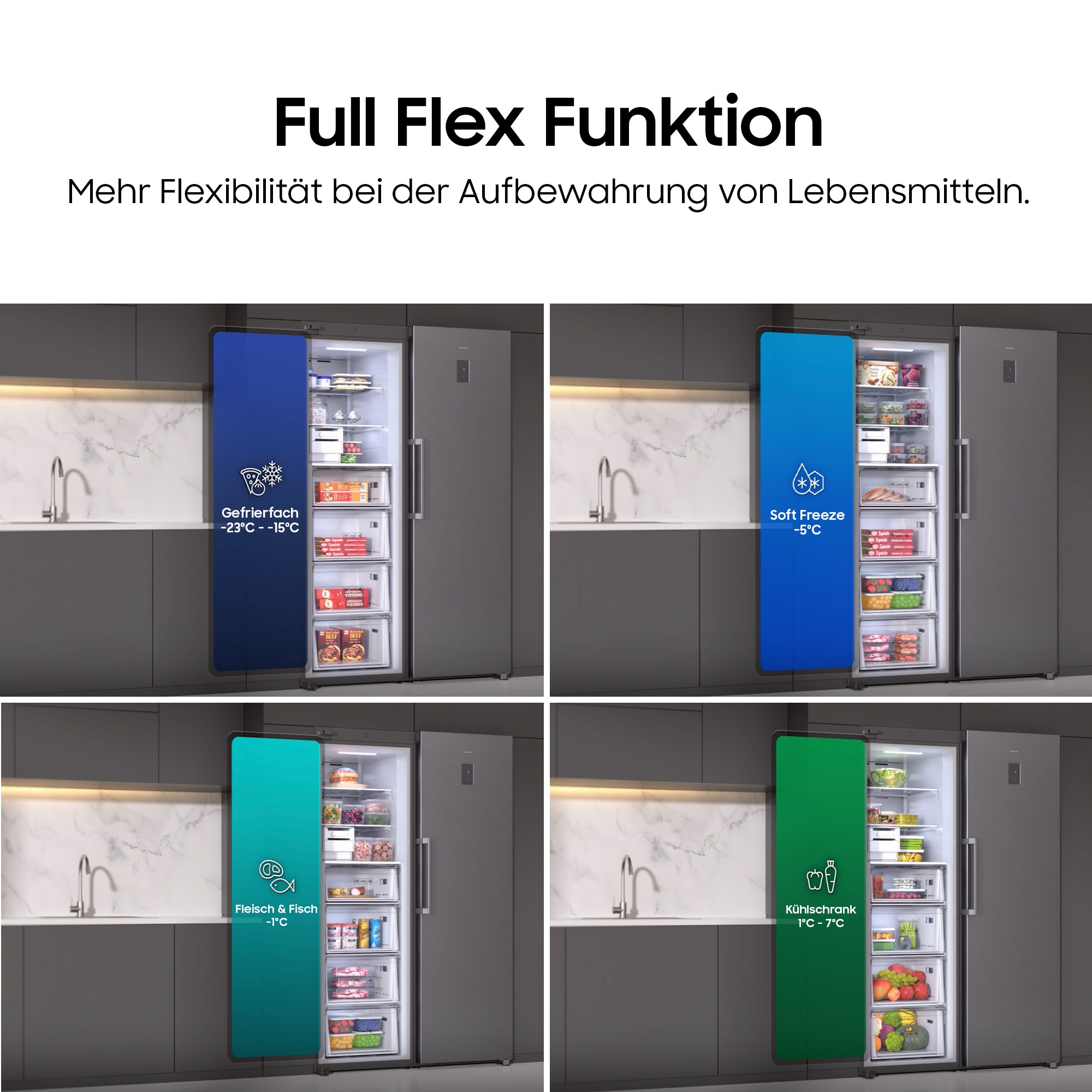 Samsung Gefrierschrank »RZ80H32HDTEF« 185,8 cm hoch 59,5 cm breit No Frost - nie wieder abtauen