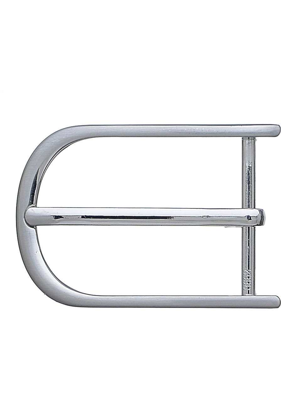 Rettungsring Gürtel Damen Gürtelschnalle Wechselschnalle »Halb Filigran Silber Satiniert« in silberfarben