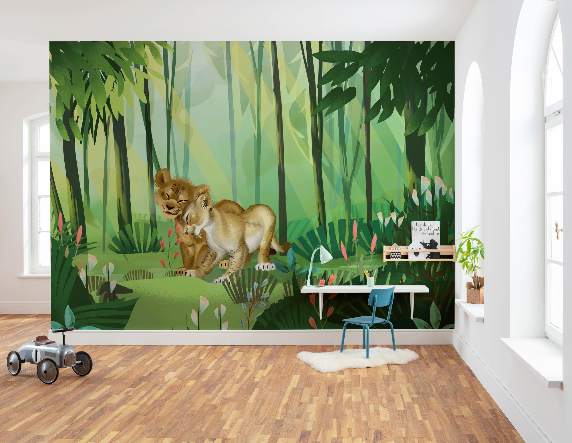 Komar Vliestapete »Digitaldruck Vlies -  Lion King Love - Größe 400 x 280 cm« bedruckt glatt Kinderzimmer