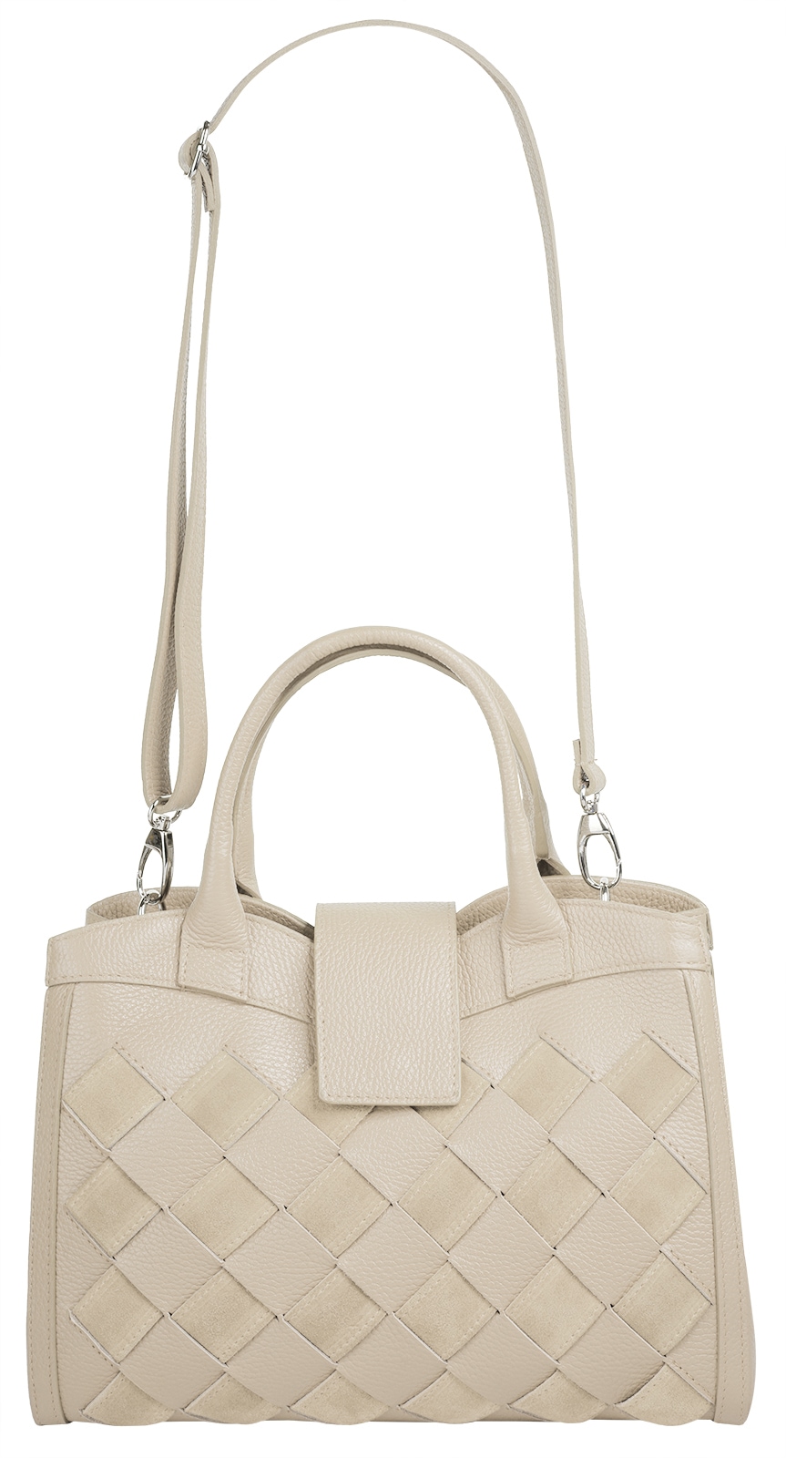 Samantha Look Henkeltasche echt Leder, Made in Italy