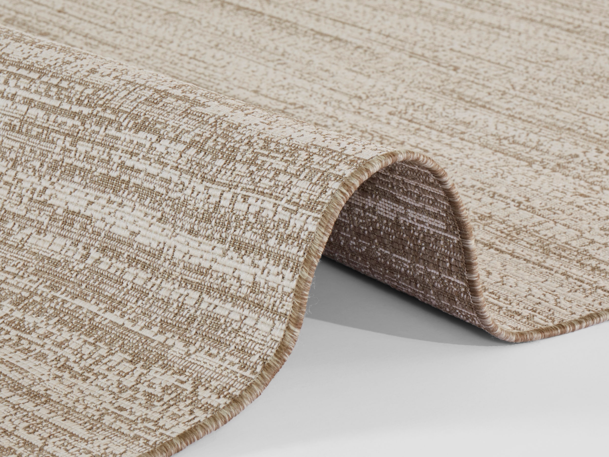 ELLE DECORATION Teppich »Mèlange Wendeteppich«, rechteckig, 5 mm Höhe, Flachgewebe, In-& Outdoor, Modern, beidseitig, Balkon, Wohnzimmer