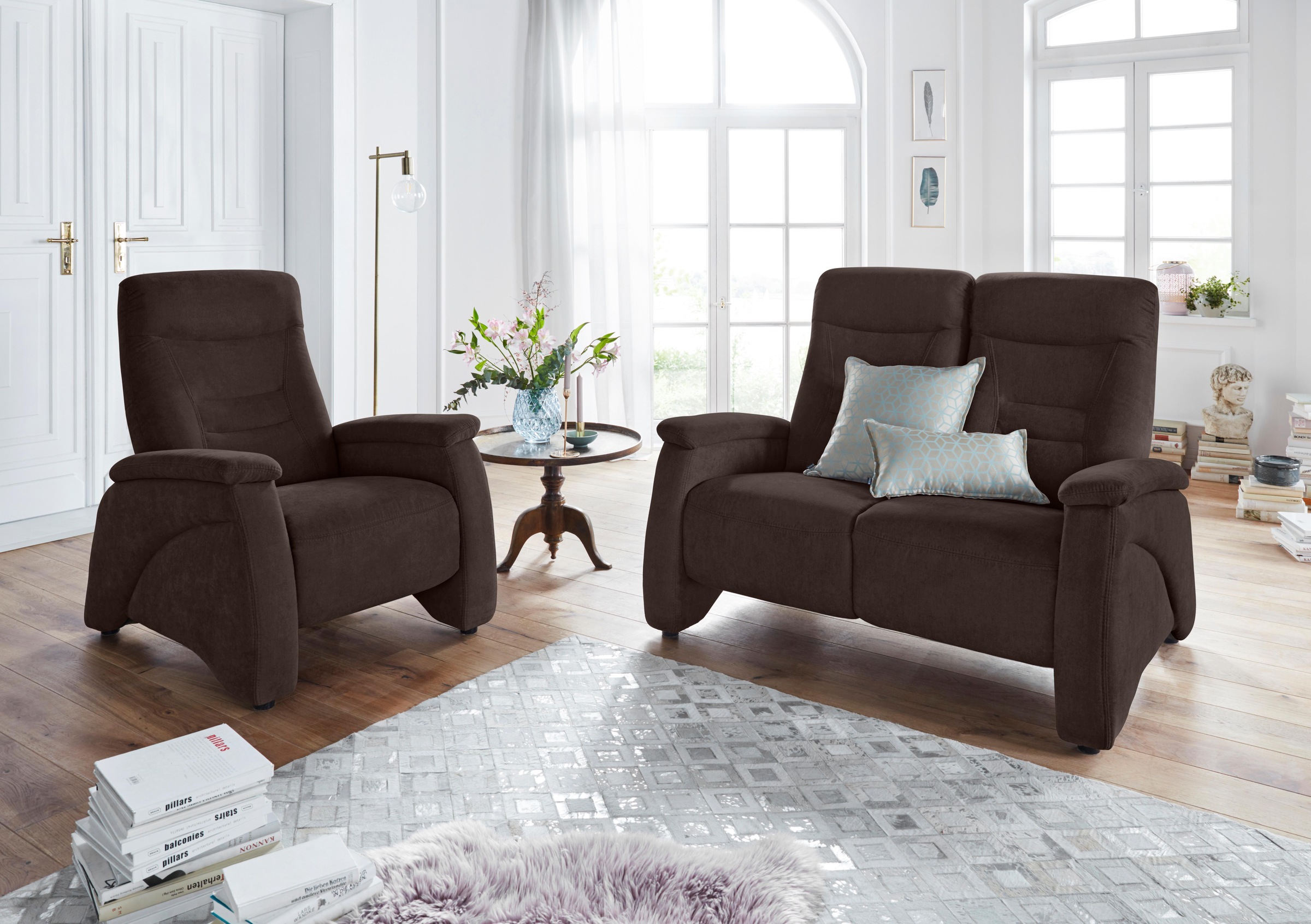 exxpo - sofa fashion 2-Sitzer »Ascoli, Kinosofa mit hohem Sitzkomfort, bequeme Armlehnen«, hoher Rücken, inkl. Relaxfunktion