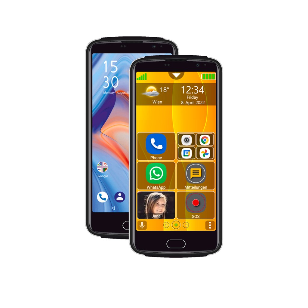 Beafon Smartphone »M7 4G Senior«, Schwarz, 14 cm/5,5 Zoll, 32 GB Speicherplatz, 13 MP Kamera