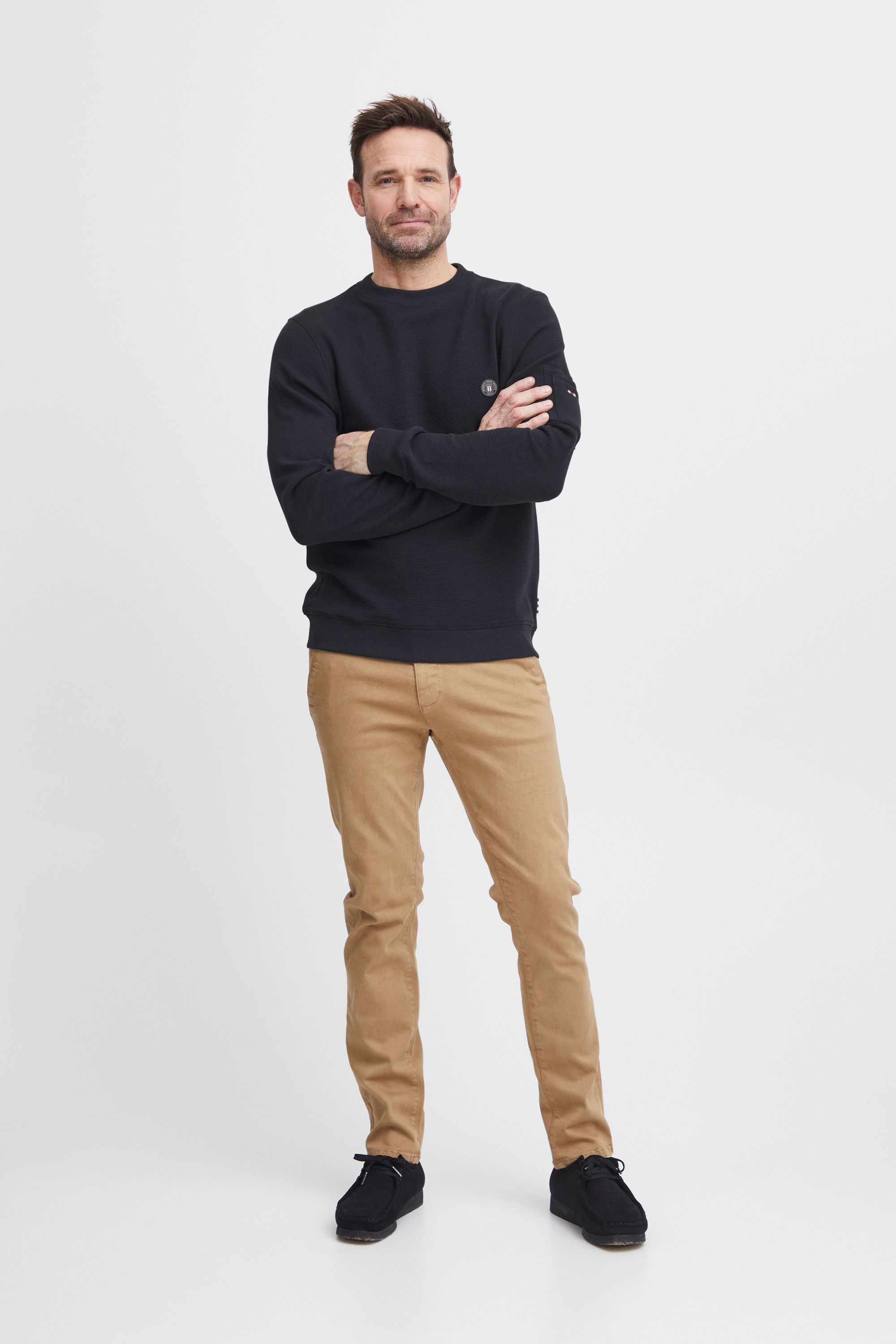 FQ1924 Rundhalspullover »Rundhalspullover FQWILLIAM structure crewneck sweatshirt«