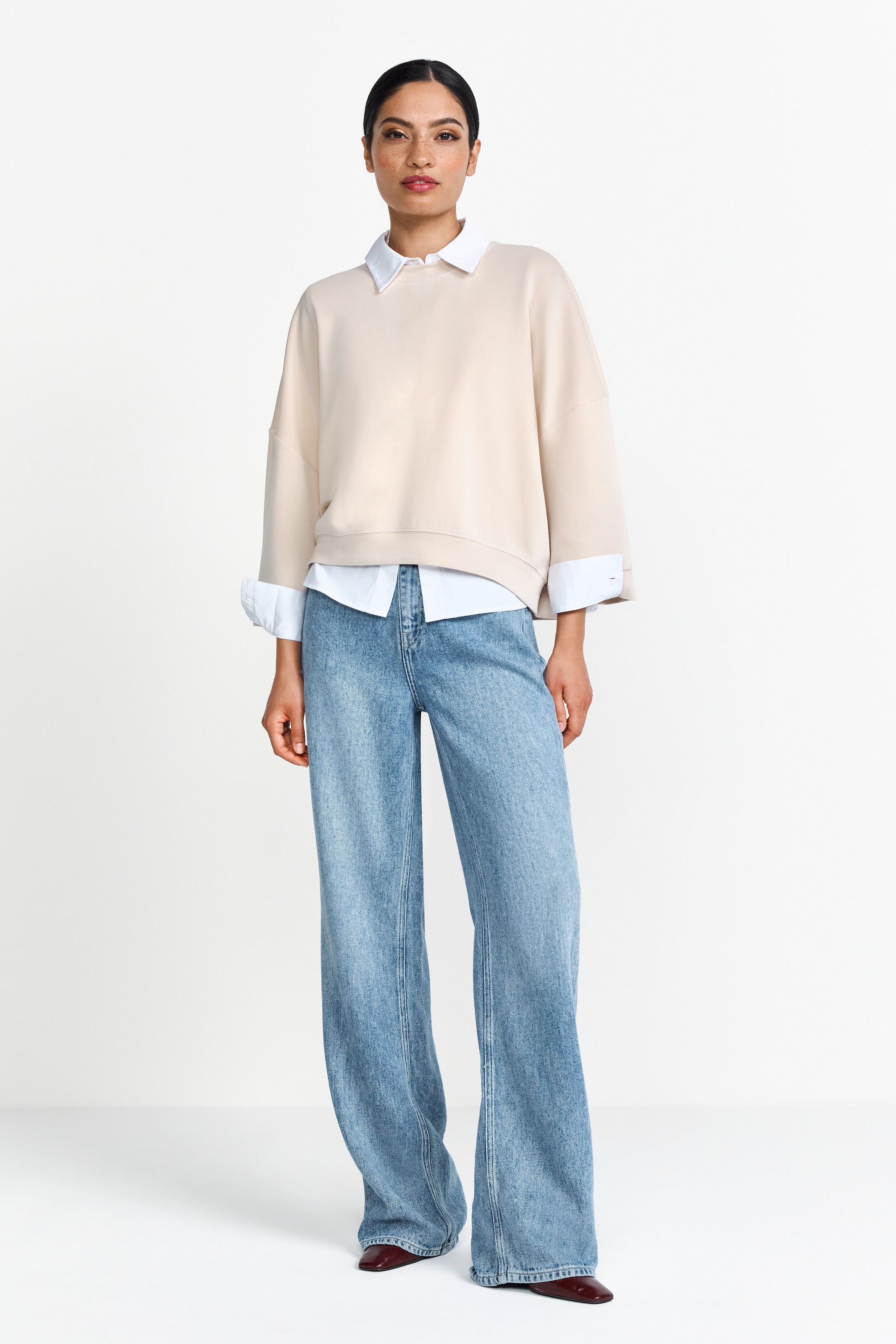 RICHROYAL Kurzarmshirt »Tencel peached Shirt«, modische Kurzarmsweatshirt
