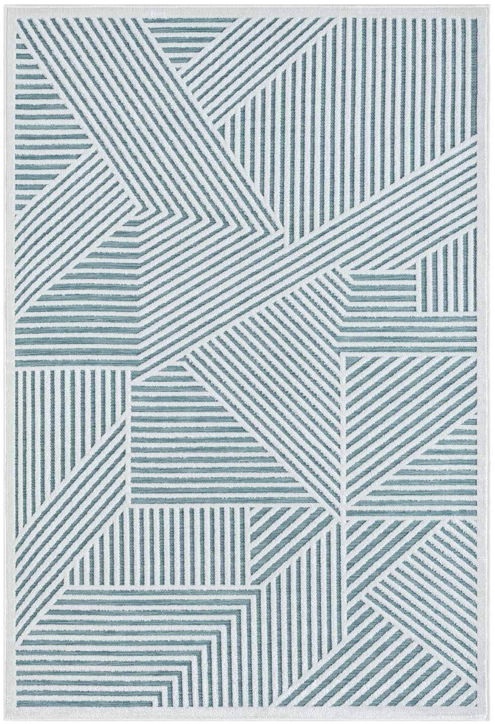 Myflair Möbel & Accessoires Teppich »Vill, LAGERRÄUMUNG!« rechteckig 8 mm Höhe modernes Design, Hoch-Tief Effekt, Outdoor geeignet, Balkon, Terrasse