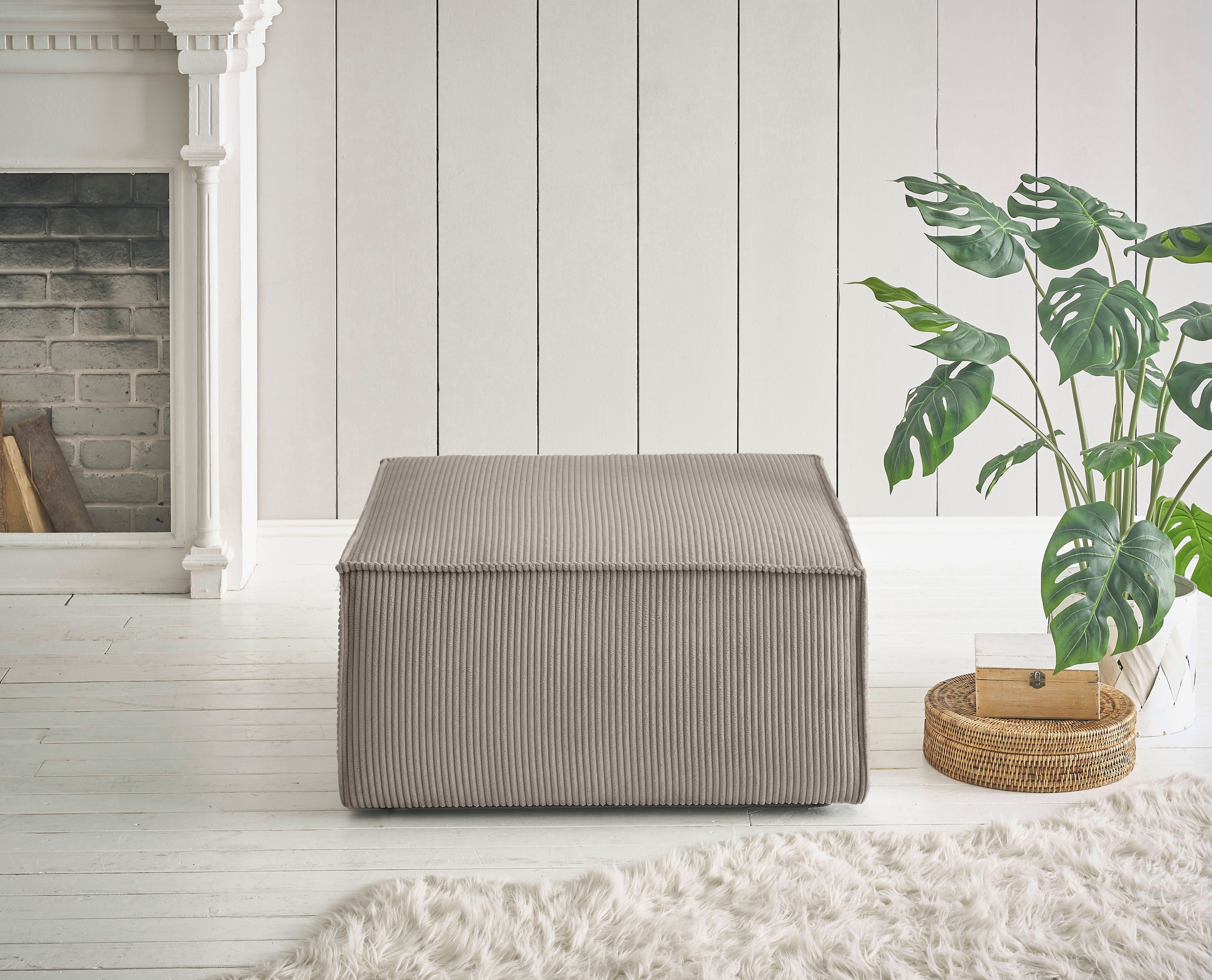 Home affaire Hocker »SHERWOOD« Hocker quadratisch, ideale Ergänzung zum Loveseat SHERWOOD