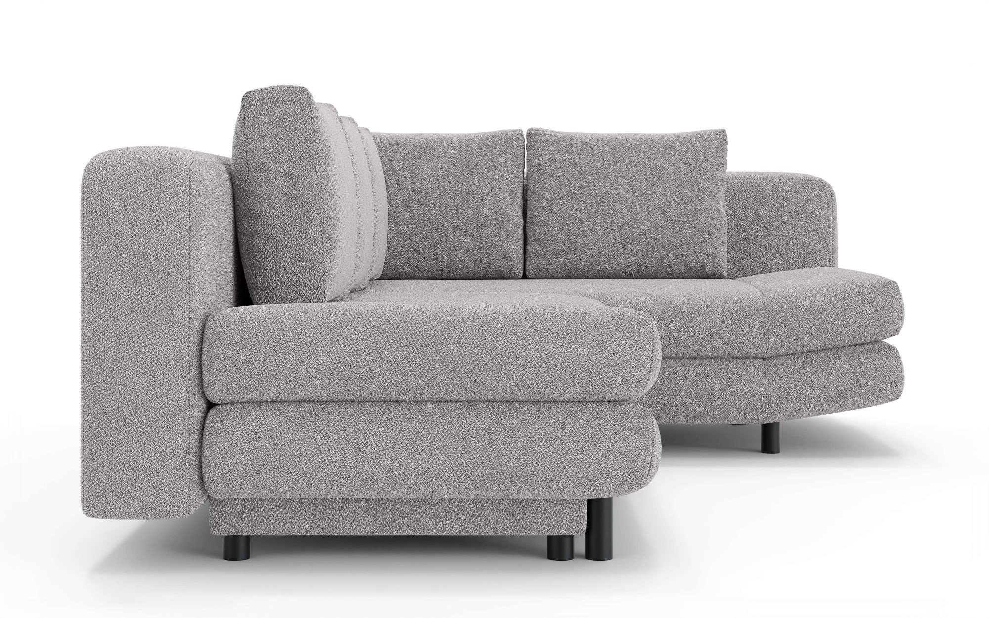 Home affaire Ecksofa »LENNARA Schlafsofa mit Bettkasten, Maße B/T/H: 234/179/85 cm«, L-Form mit Ottomane rechts/links, mit Wellenunterfederung