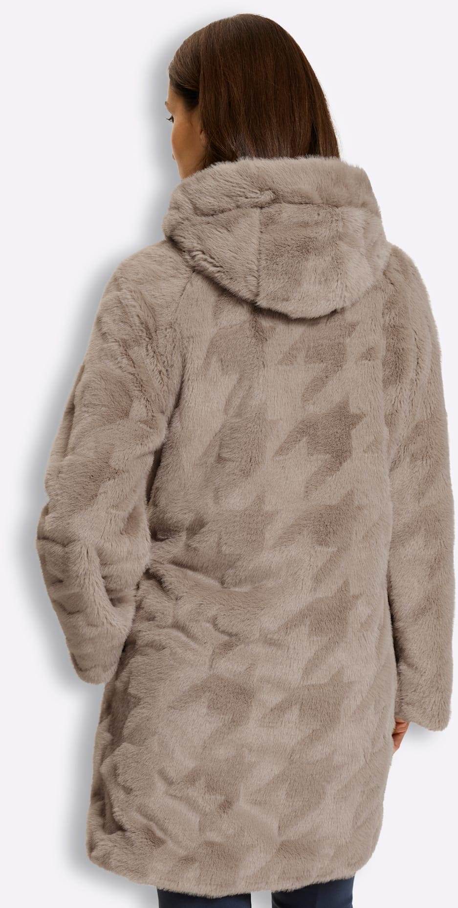 heine Fellimitatjacke mit Kapuze