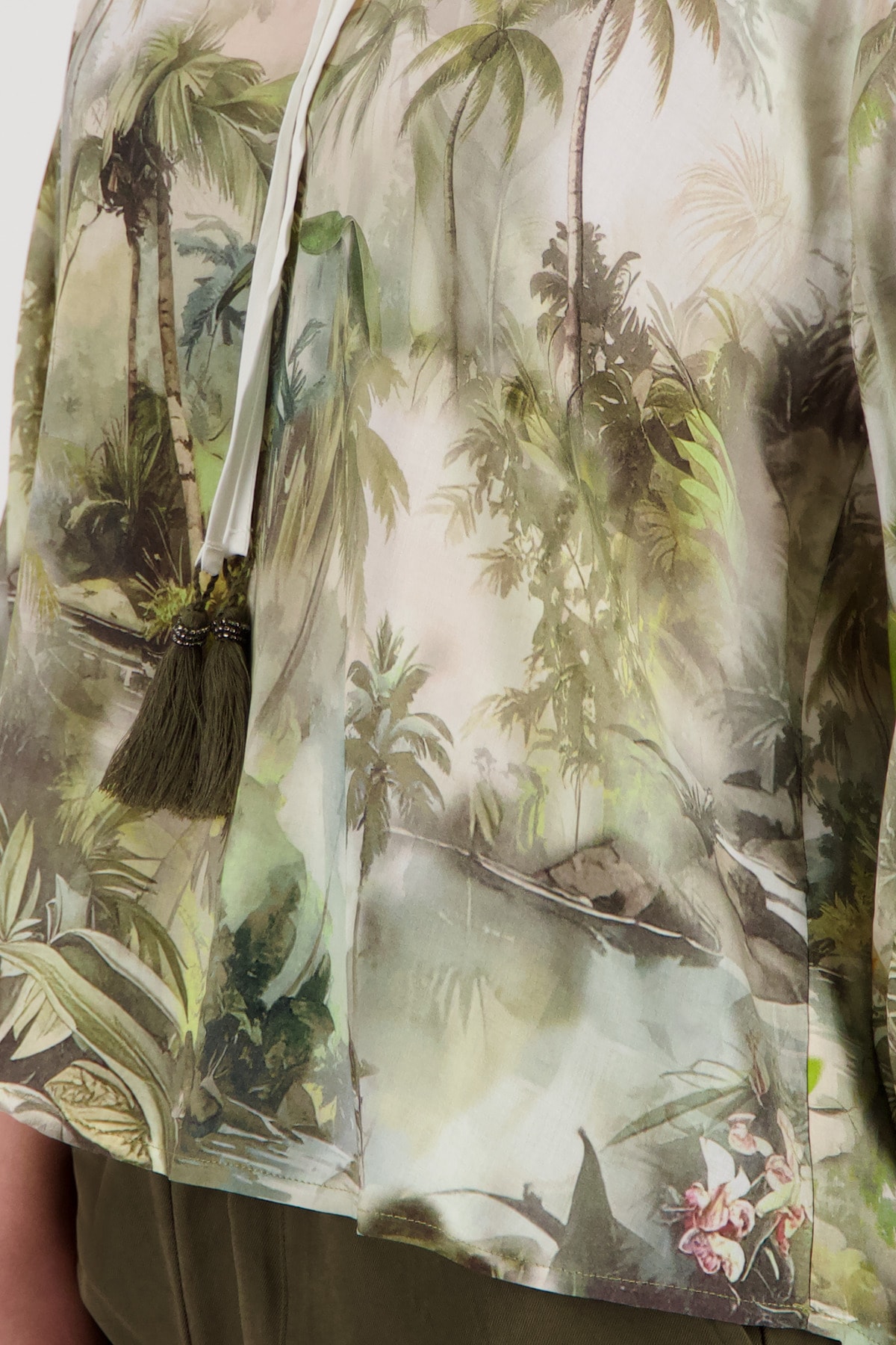 Monari Schlupfbluse »Bluse Tropical Allover« Regular fit mit tropischem Print