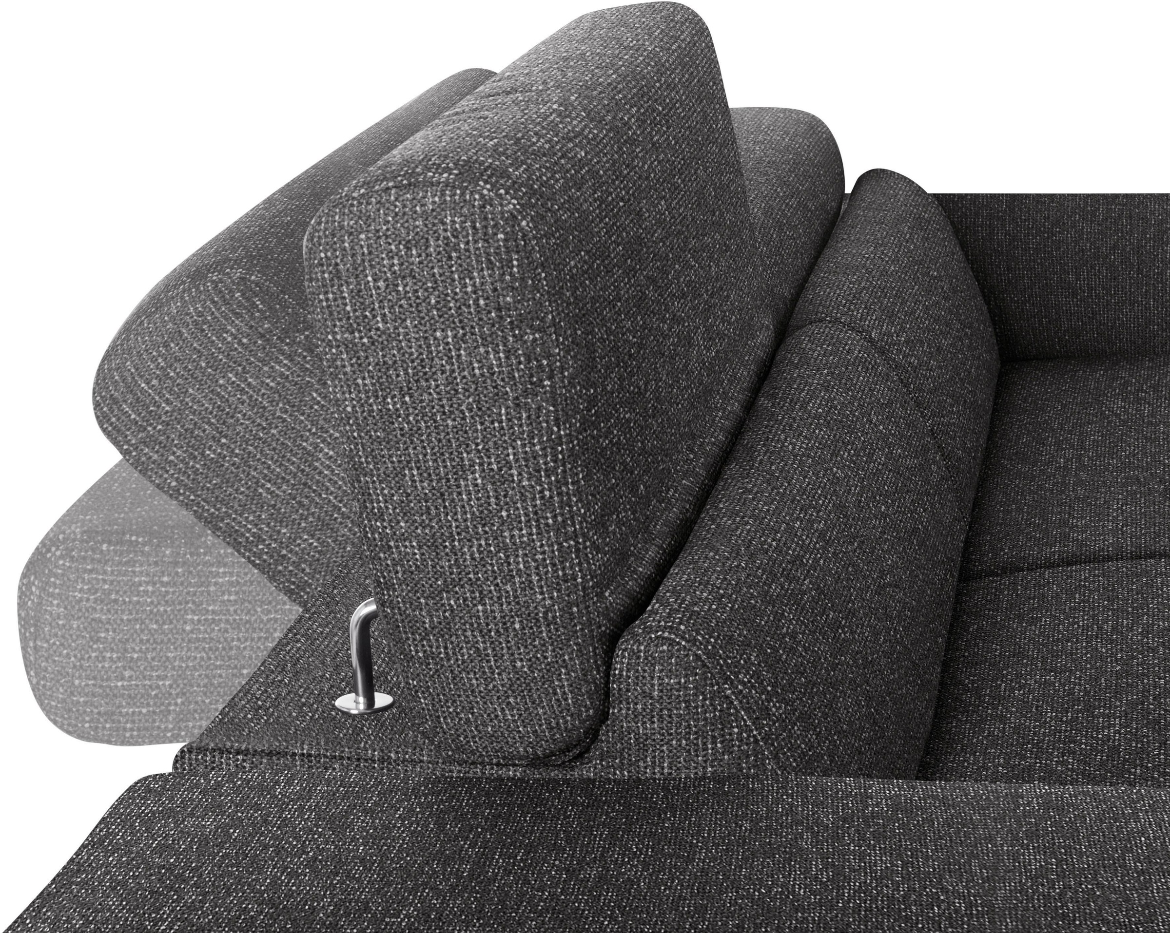 W.SCHILLIG 2,5-Sitzer »finn«, German Design Award 2016, Fußgestell Nussbaum natur, Breite 230 cm