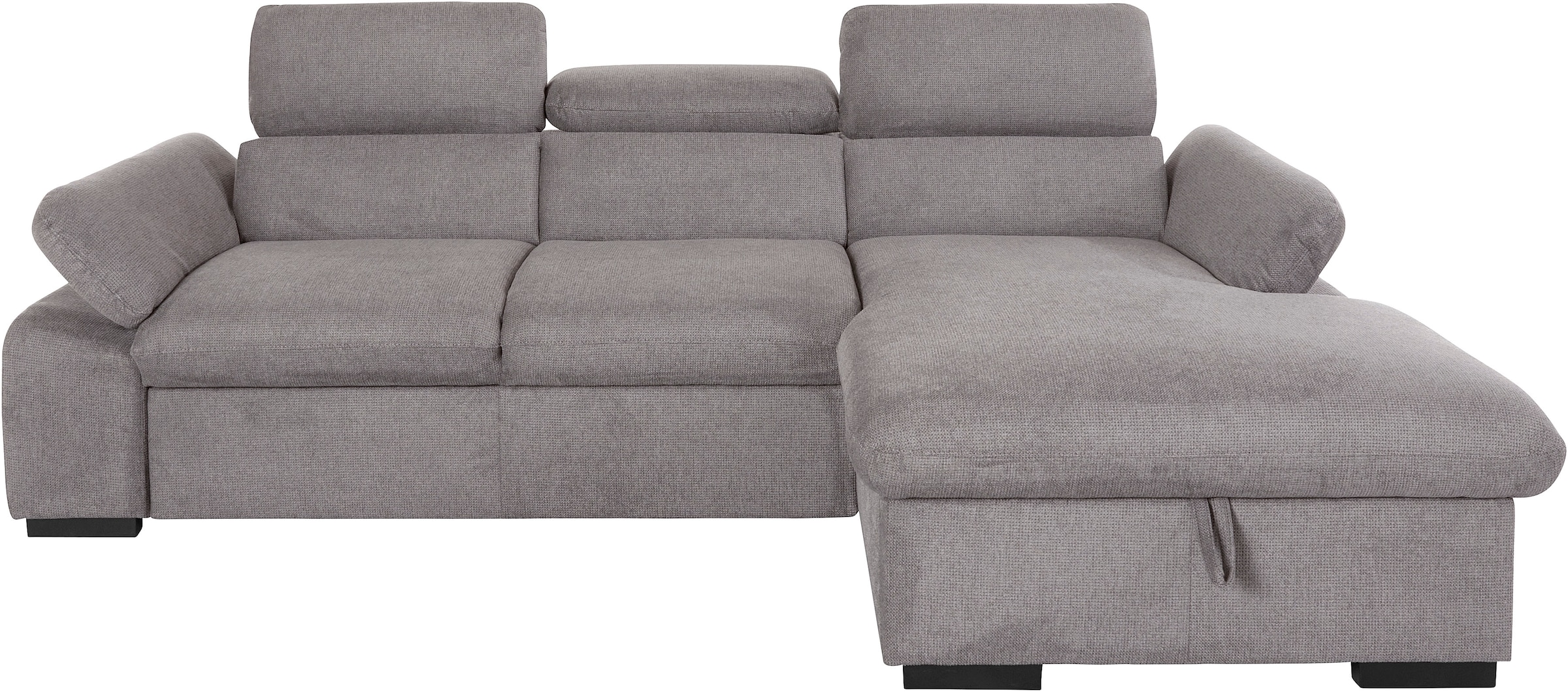 COTTA Ecksofa »Lola L-Form mit Kopfteilfunktion & Hocker«, (Set, mit Hocker), wahlweise mit Bettfunktion, Bettkasten & Armteilverstellung