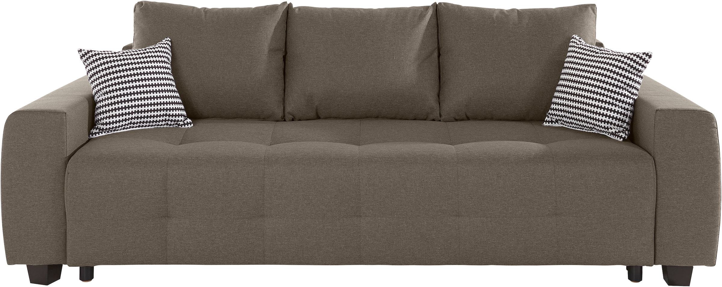COLLECTION AB Schlafsofa »Bella«, mit Bettfunktion und Bettkasten, inkl. loser Rücken- und Zierkissen