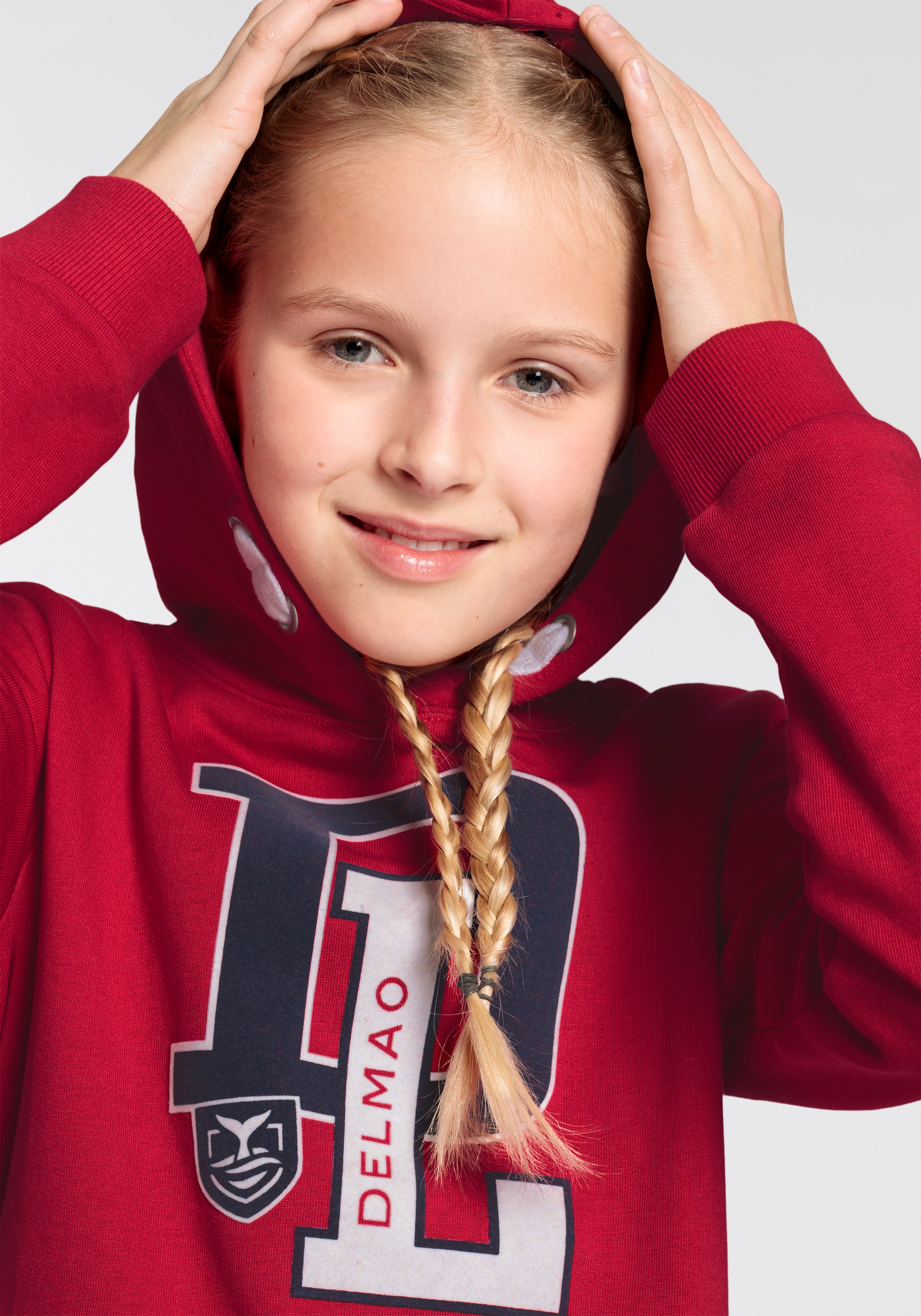DELMAO Kapuzensweatshirt »für Mädchen«, mit Logo-Print. NEU MARKE! online  bei OTTO