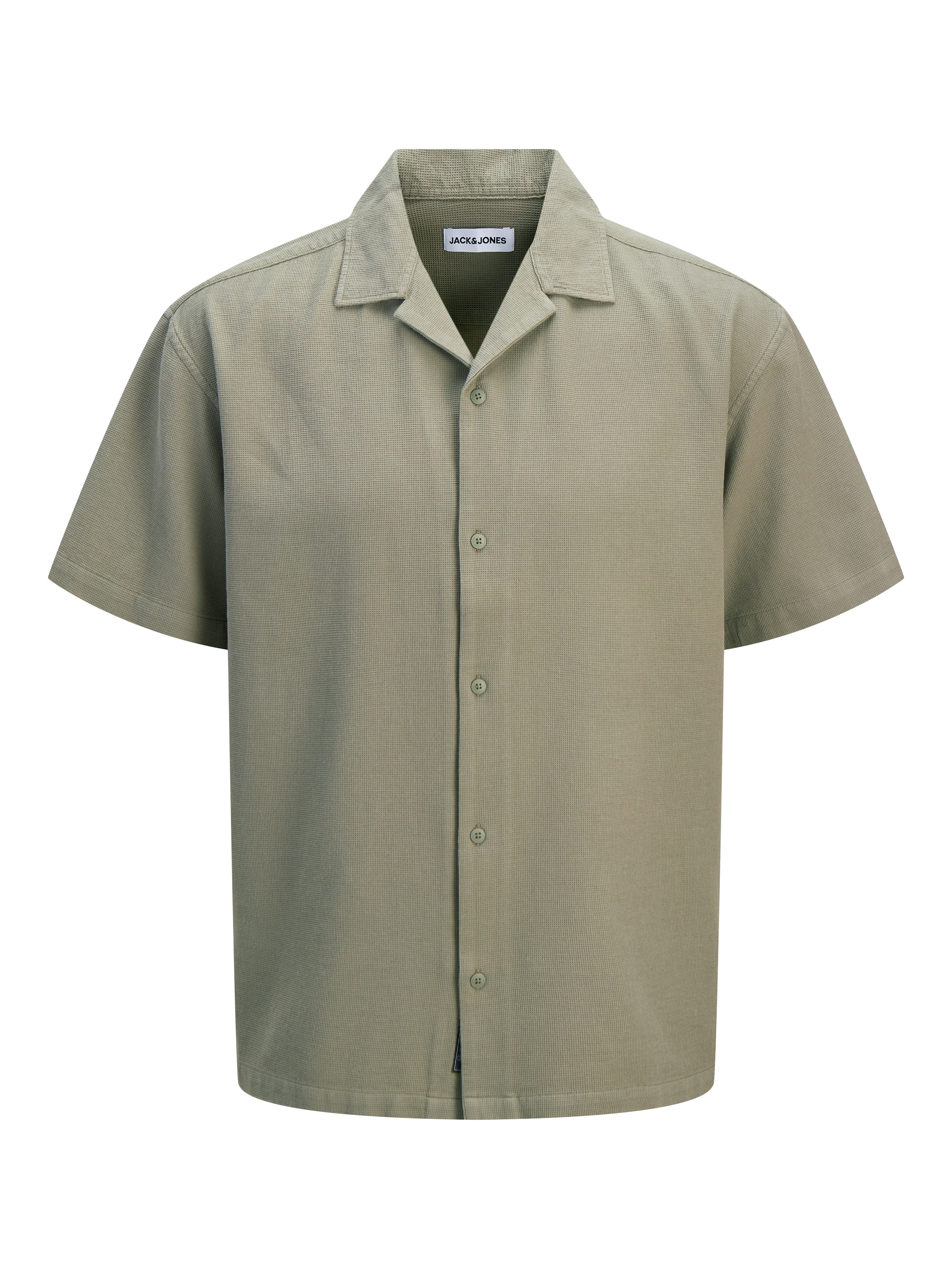 Jack & Jones Kurzarmhemd »JJGLOBAL WAFFLE RESORT SHIRT SS« mit Resort Kragen