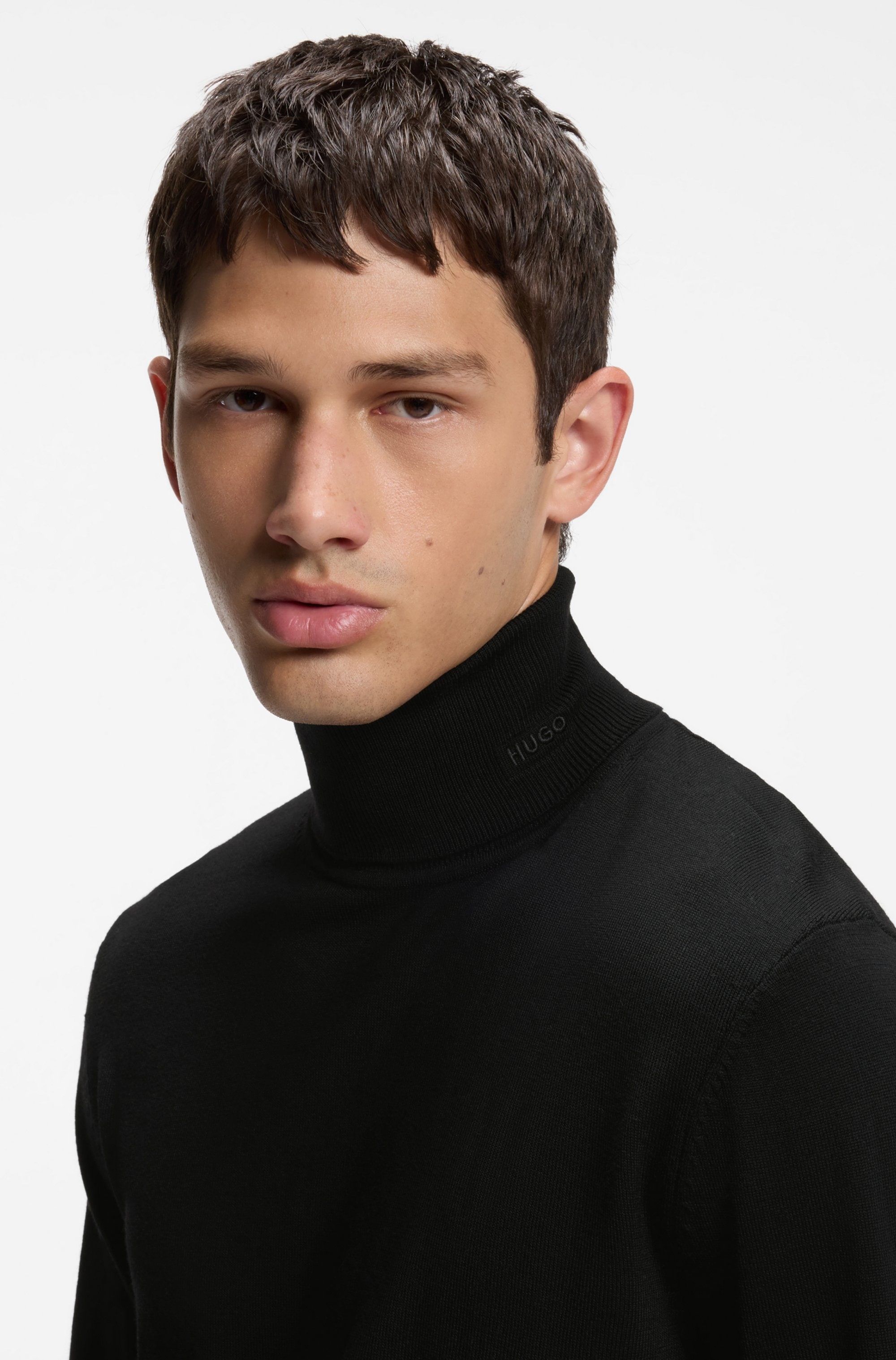 HUGO Rollkragenpullover »San Thomas-M« aus Merinowolle, regular fit