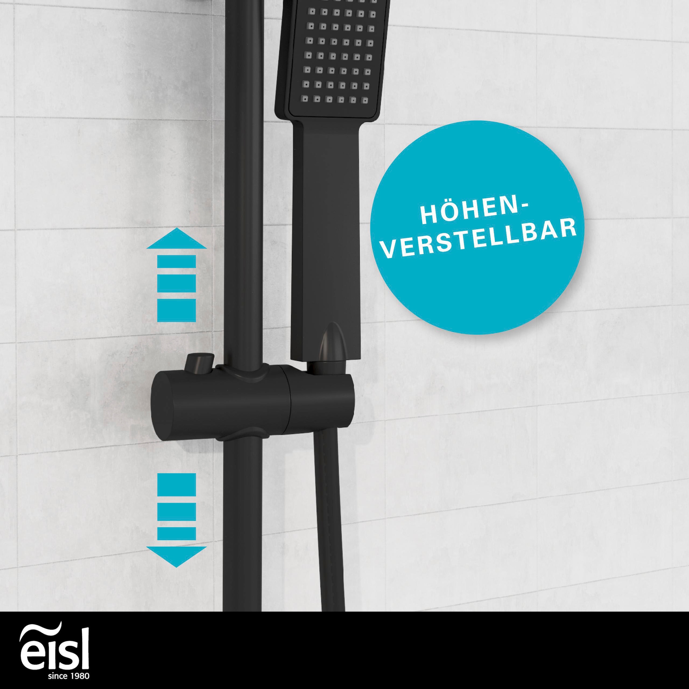 Eisl Brausegarnitur »EASY ENERGY«, (1 tlg.), Höhenverstellbar / Antikalk-Noppen / Edelstahl