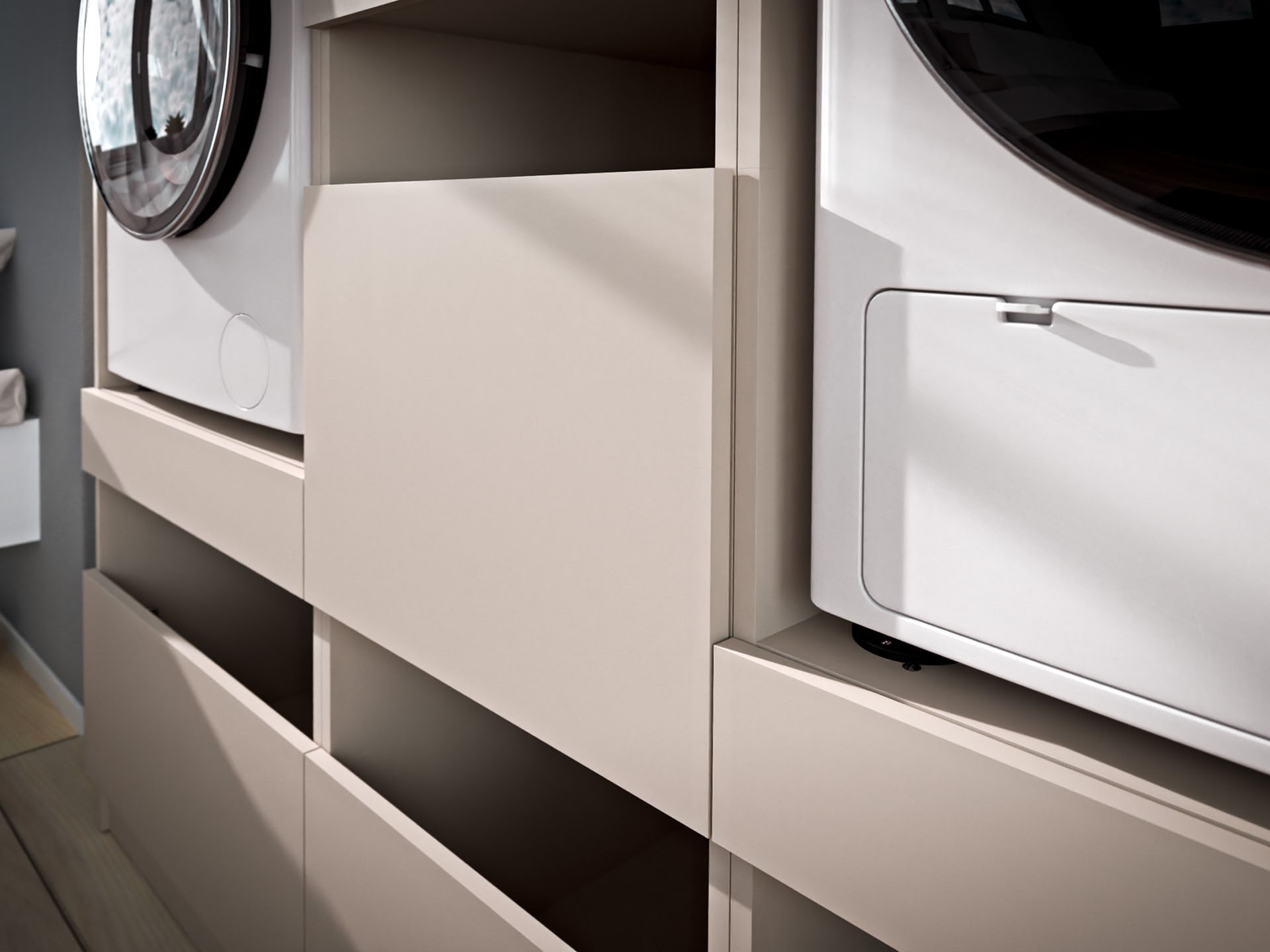 BASIC by Balculina Mehrzweckschrank-Set »Washhome B/T/H 118x68x200 cm« 2 Stk. tlg.