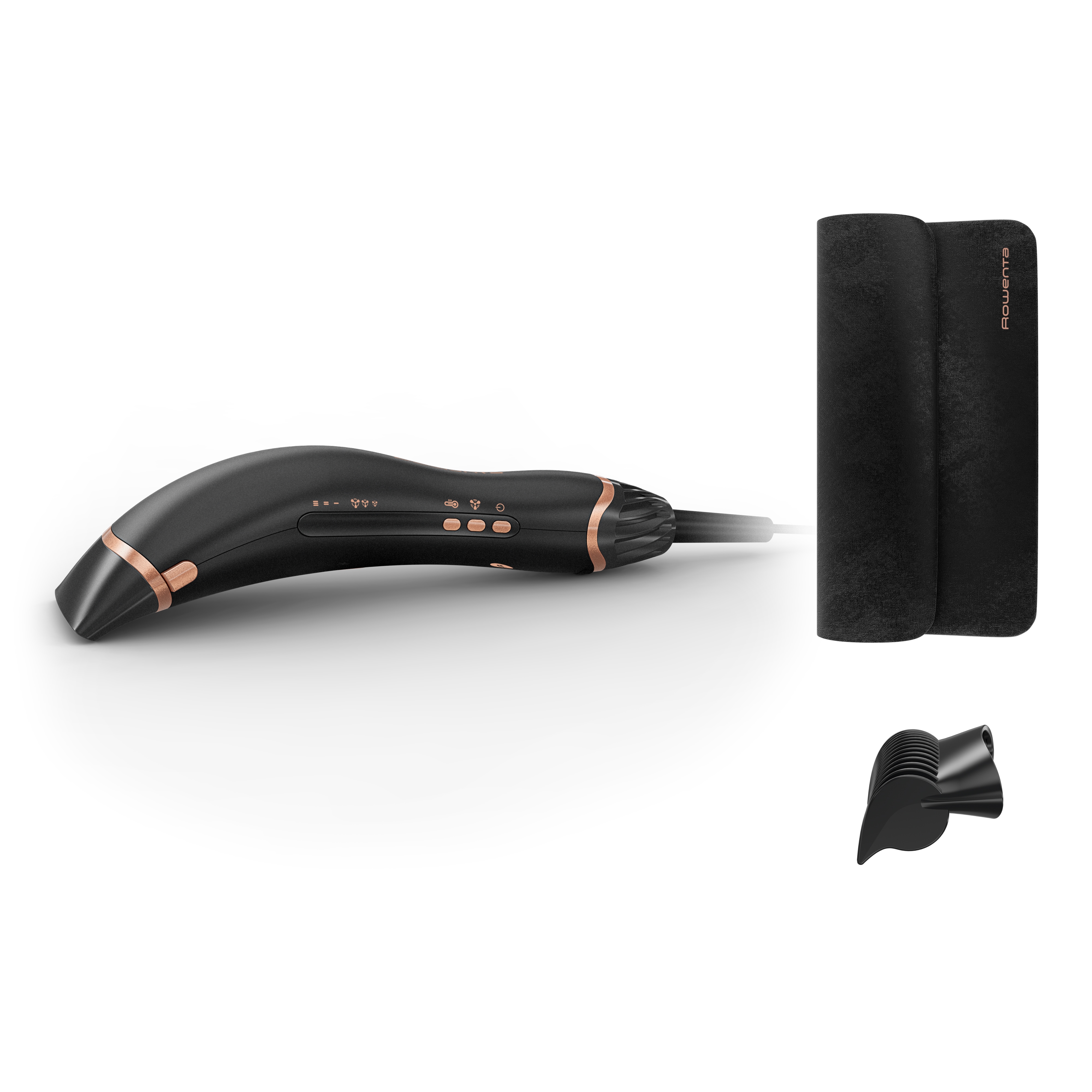 Rowenta Haartrockner »Air Motion« 2 Aufsätze leichtes/ergonomisches Design, inkl. Glättungskamm, Coanda Effekt in schwarz