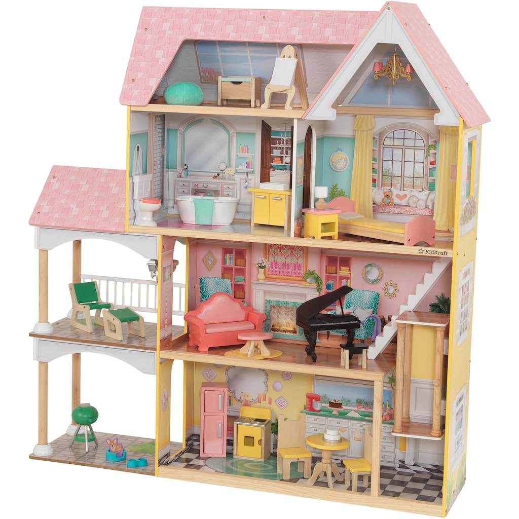 KidKraft® Puppenhaus »Lolas Villa mit EZ Kraft Assembly™«, inklusive Möbel