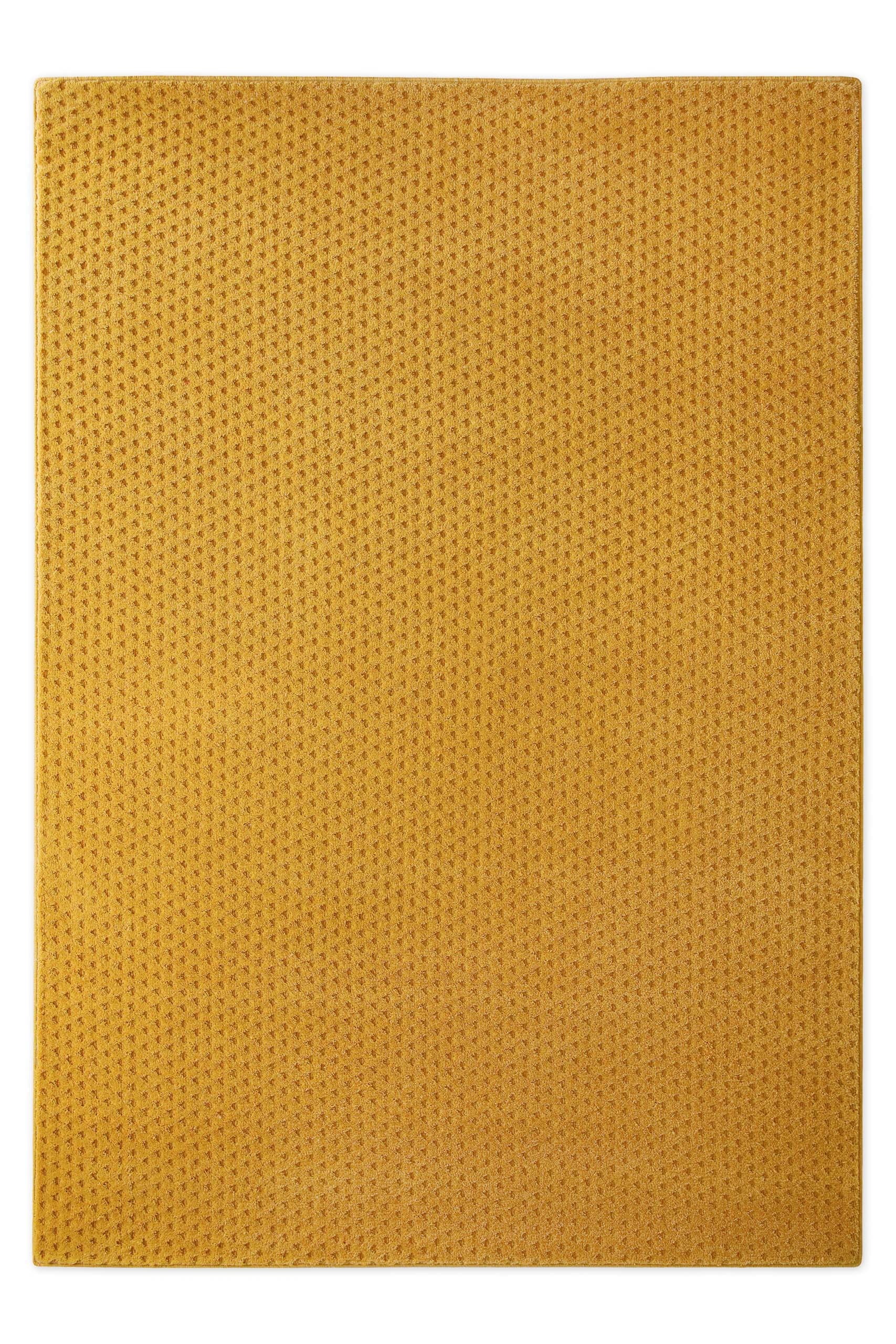 Wecon home Teppich »Castello THREE« rechteckig 7 mm Höhe Schurwolle, Kurzflor mit Hoch-Tief-Effekt, Wohnzimmer, Punktmuster