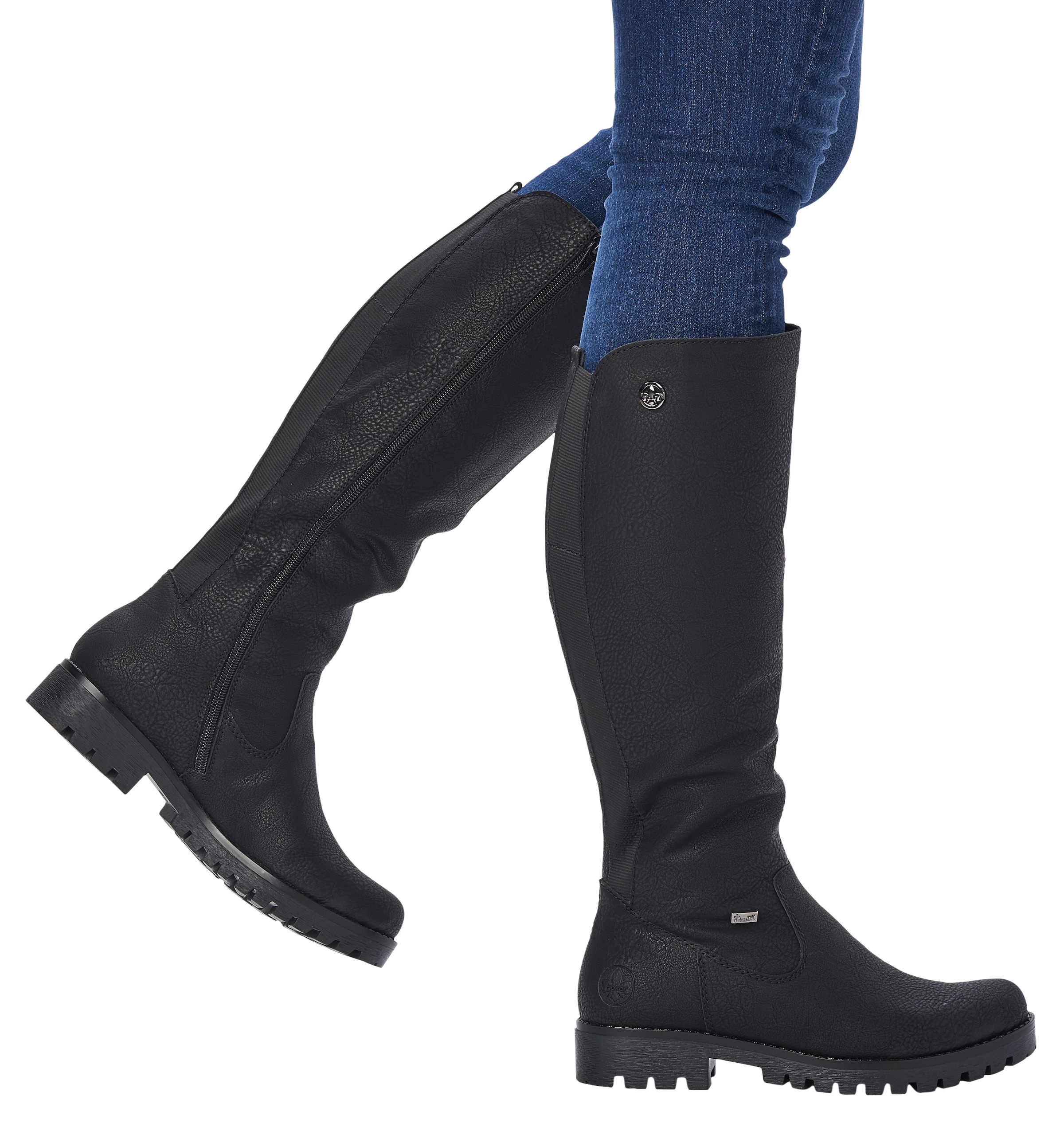 Rieker Winterstiefel, Langschaftstiefel, Winterstiefel im klassischen Look, TEX-Membran