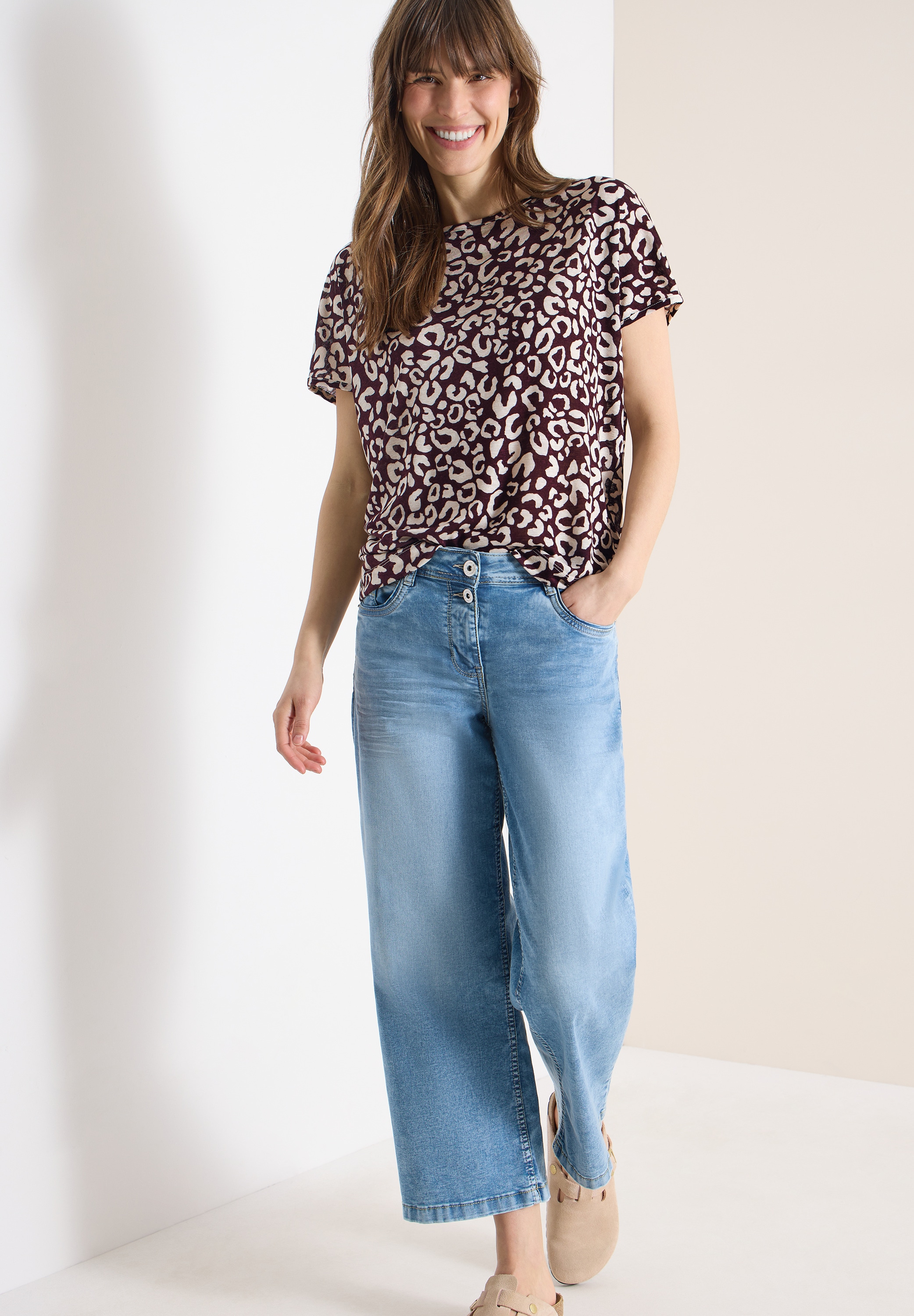 Cecil T-Shirt mit All-Over Print