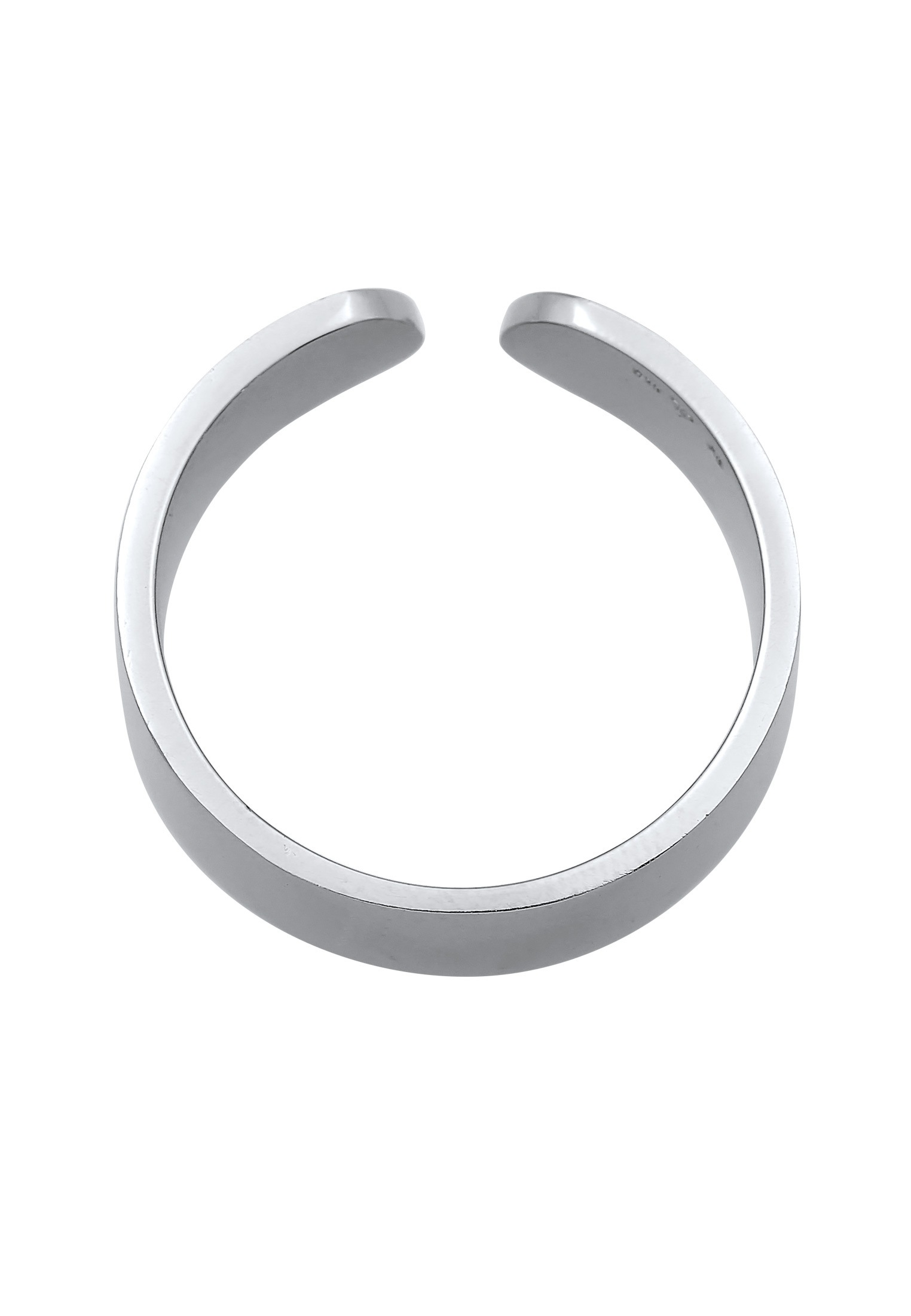 Kuzzoi Silberring »Ring Bandring Klares Design Offen 925 Silber«