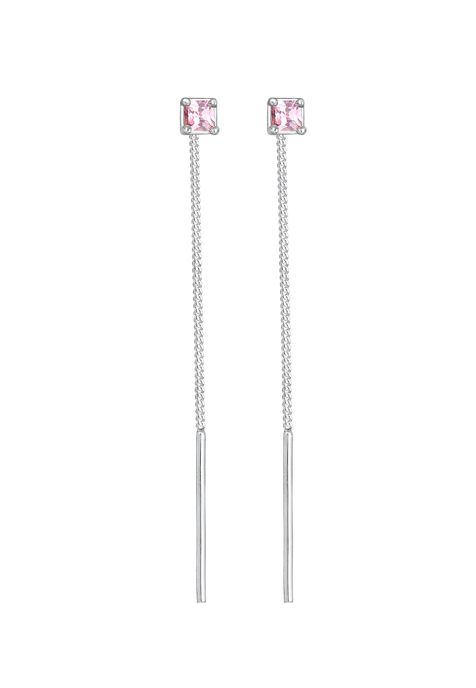 Elli Paar Ohrstecker »Ohrringe Durchzieher Zirkonia Funkelnd Fein 925 Silber«