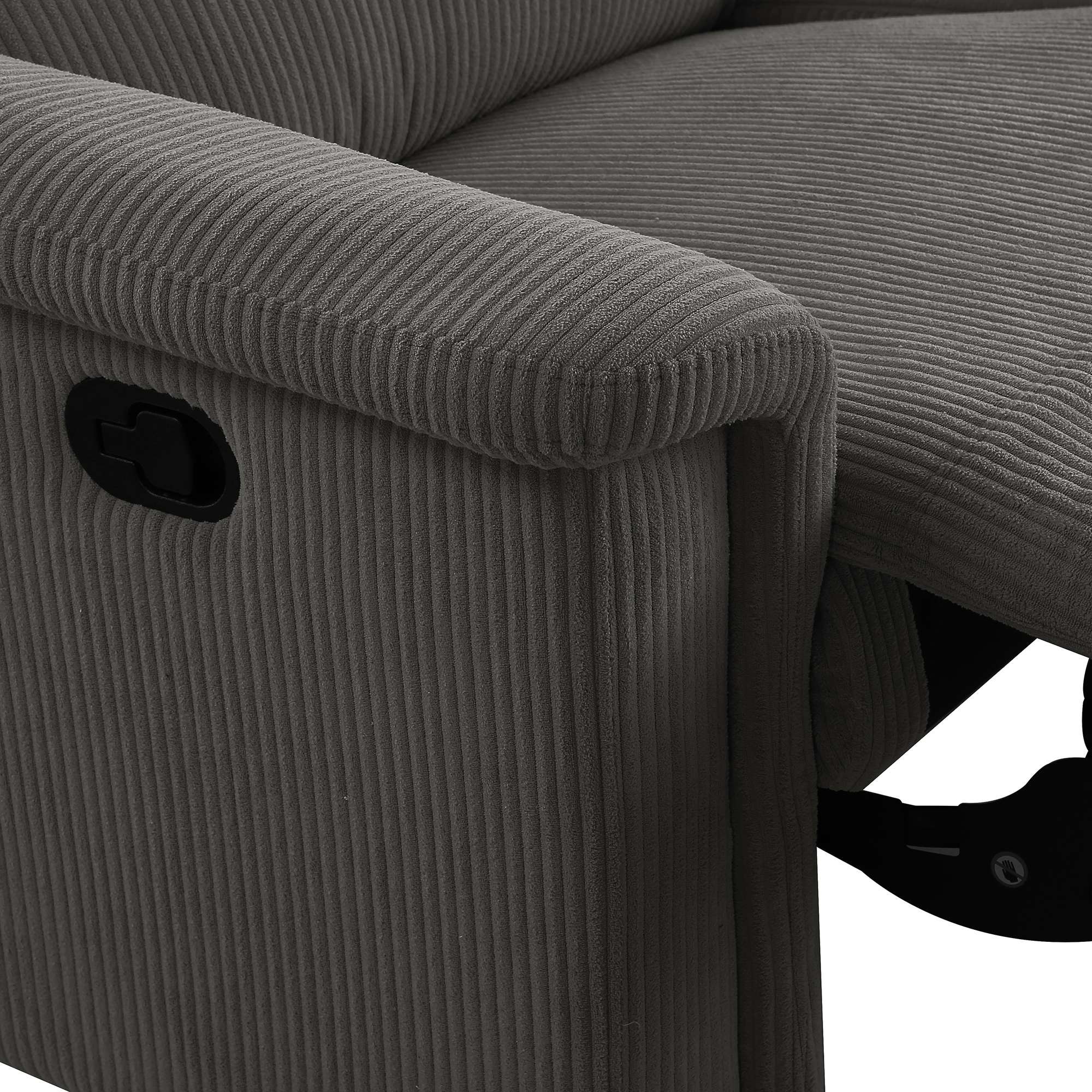 OTTO home 3-Sitzer »LUND NEW Cord (219cm), manuelle/elektrische Relaxfunktion in 2 Sitzen« USB-A/C bei elektrischer Variante und Kopfteilverstellung