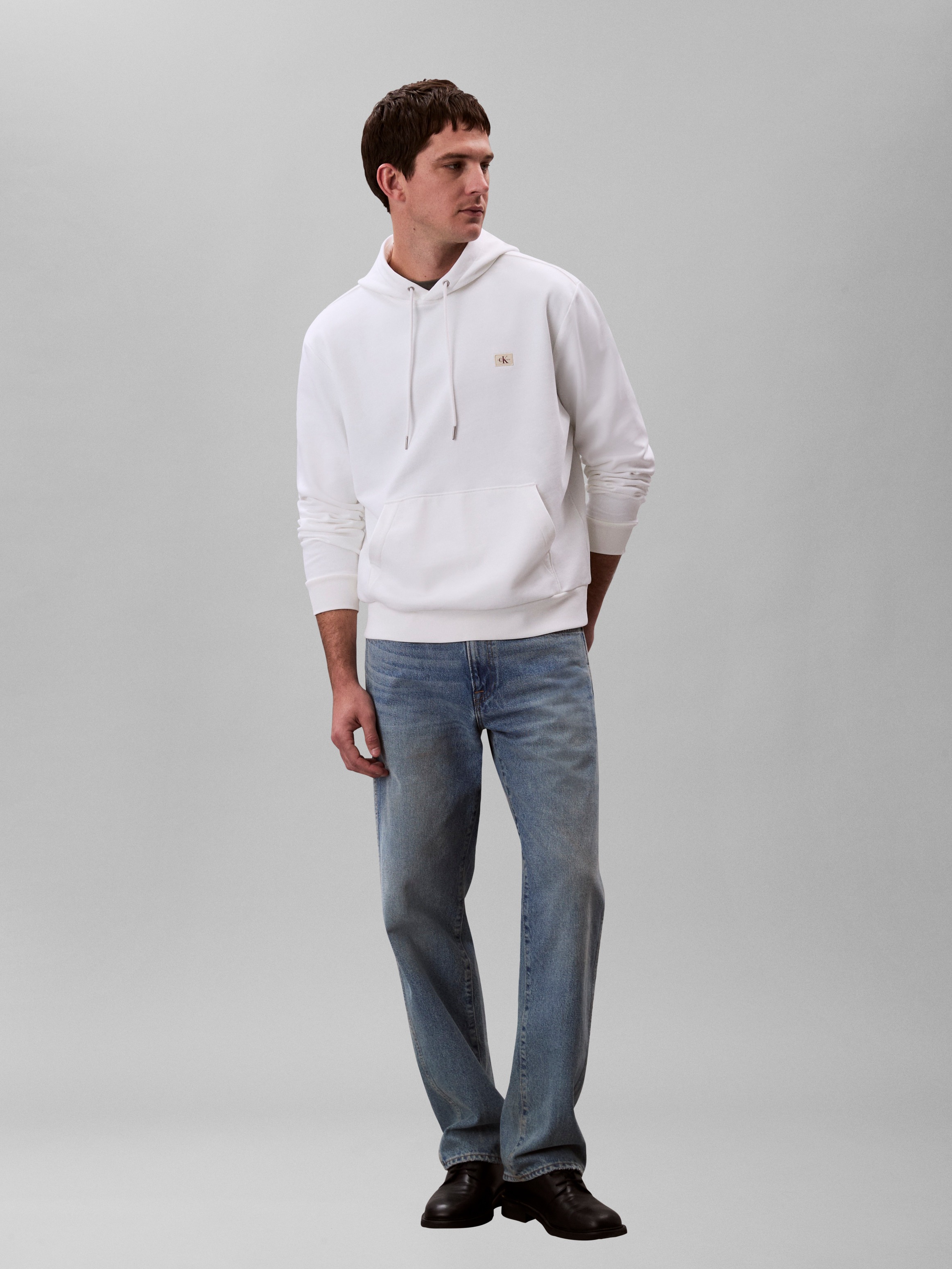 Calvin Klein Jeans Kapuzensweatshirt »400GSM TERRY BADGE HOODIE«, Mit Rundhalsausschnitt
