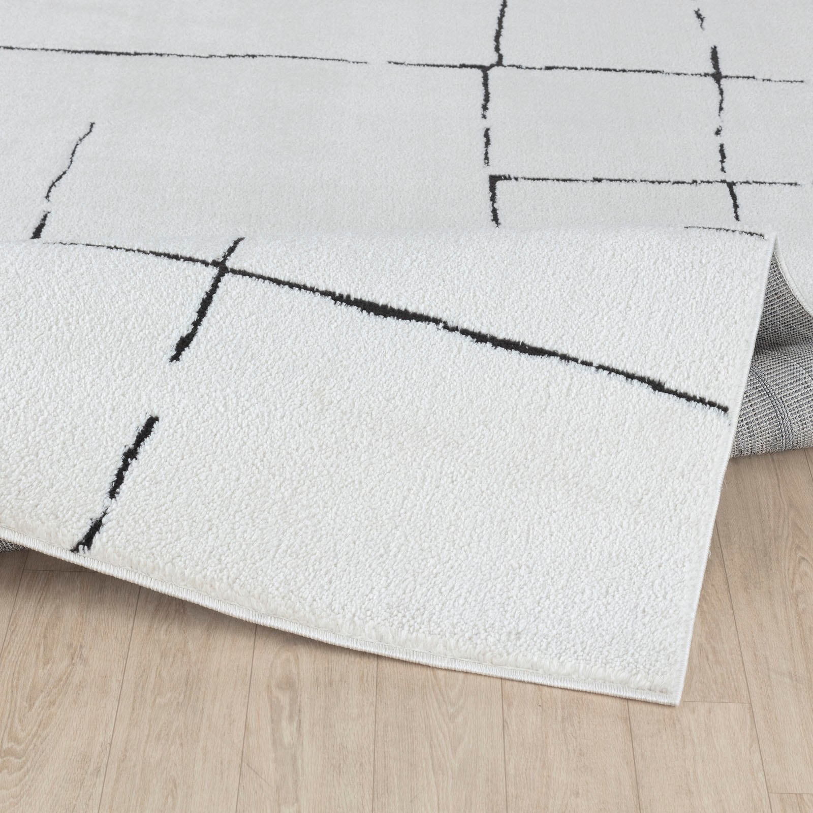 Livabliss Teppich »PRAGUE« rechteckig 8 mm Höhe Skandi Design, Modern Boho Kurzflor Wohnzimmerteppich, Schlafzimmer