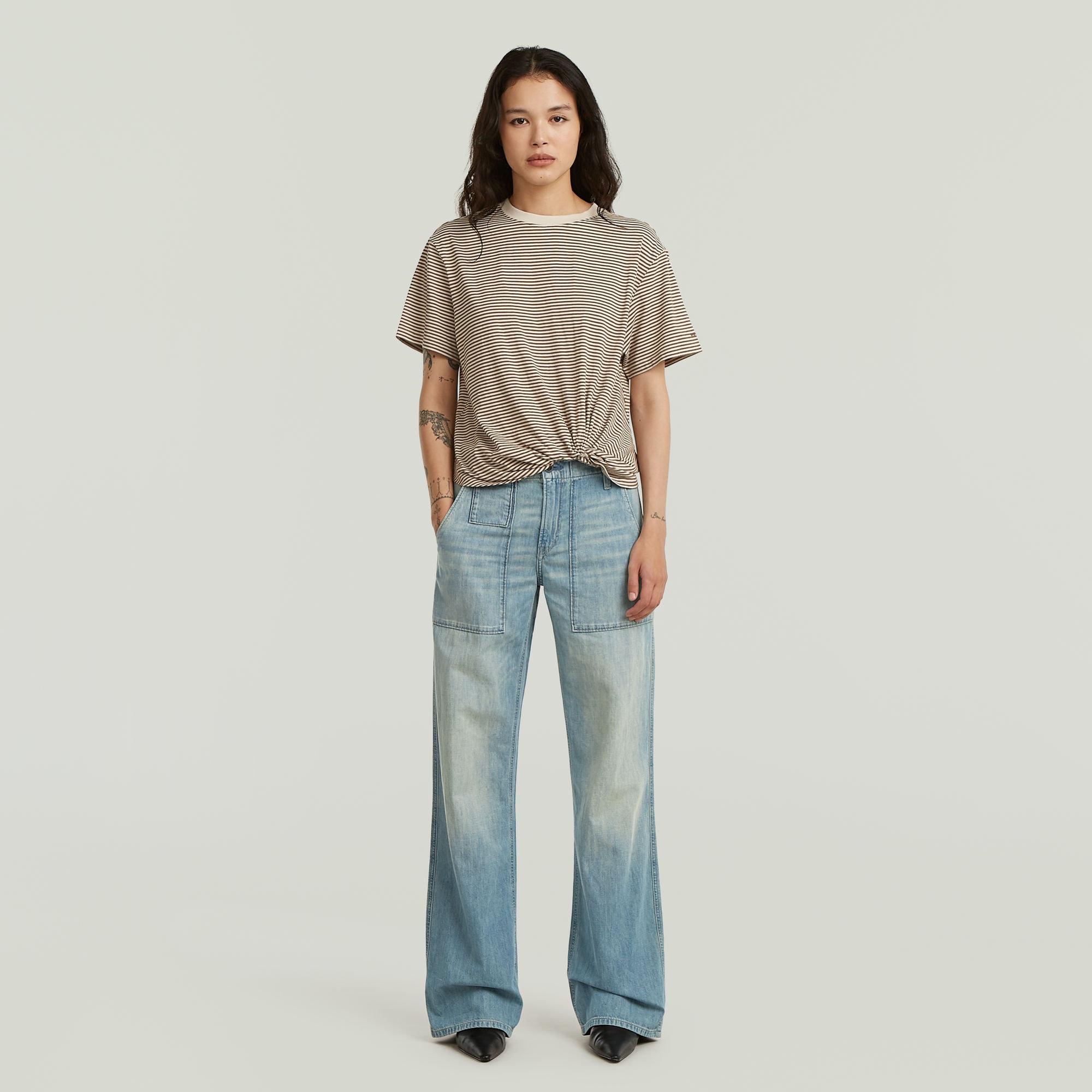 G-STAR T-Shirt »Relaxed Knot« mit Knotendetail, Rundhalsform
