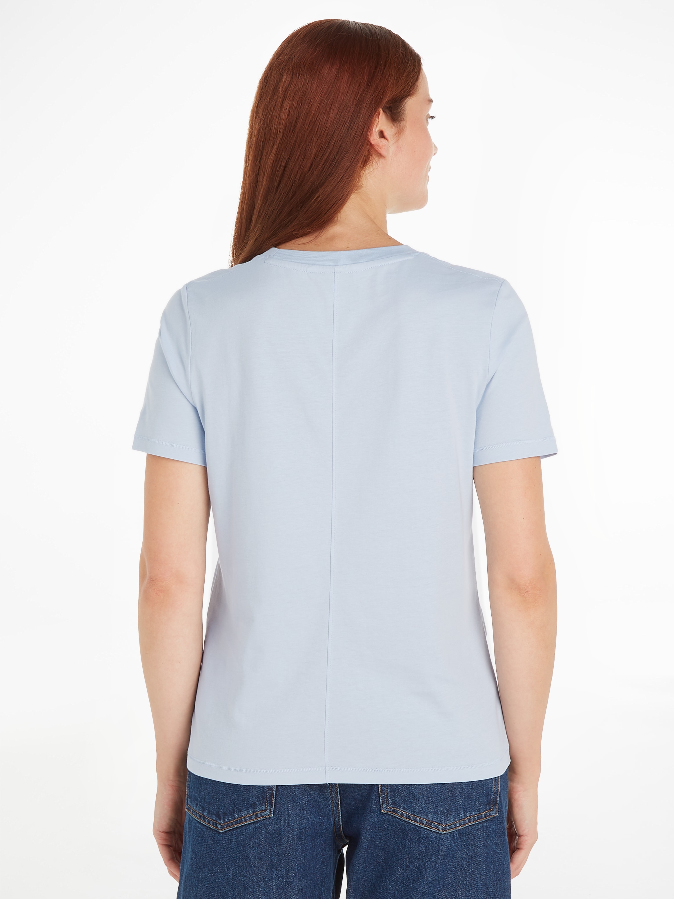 Tommy Hilfiger Kurzarmshirt »REG SCRIPT C-NK SS«, mit Tommy Hilfiger Script Logo-Schriftzug