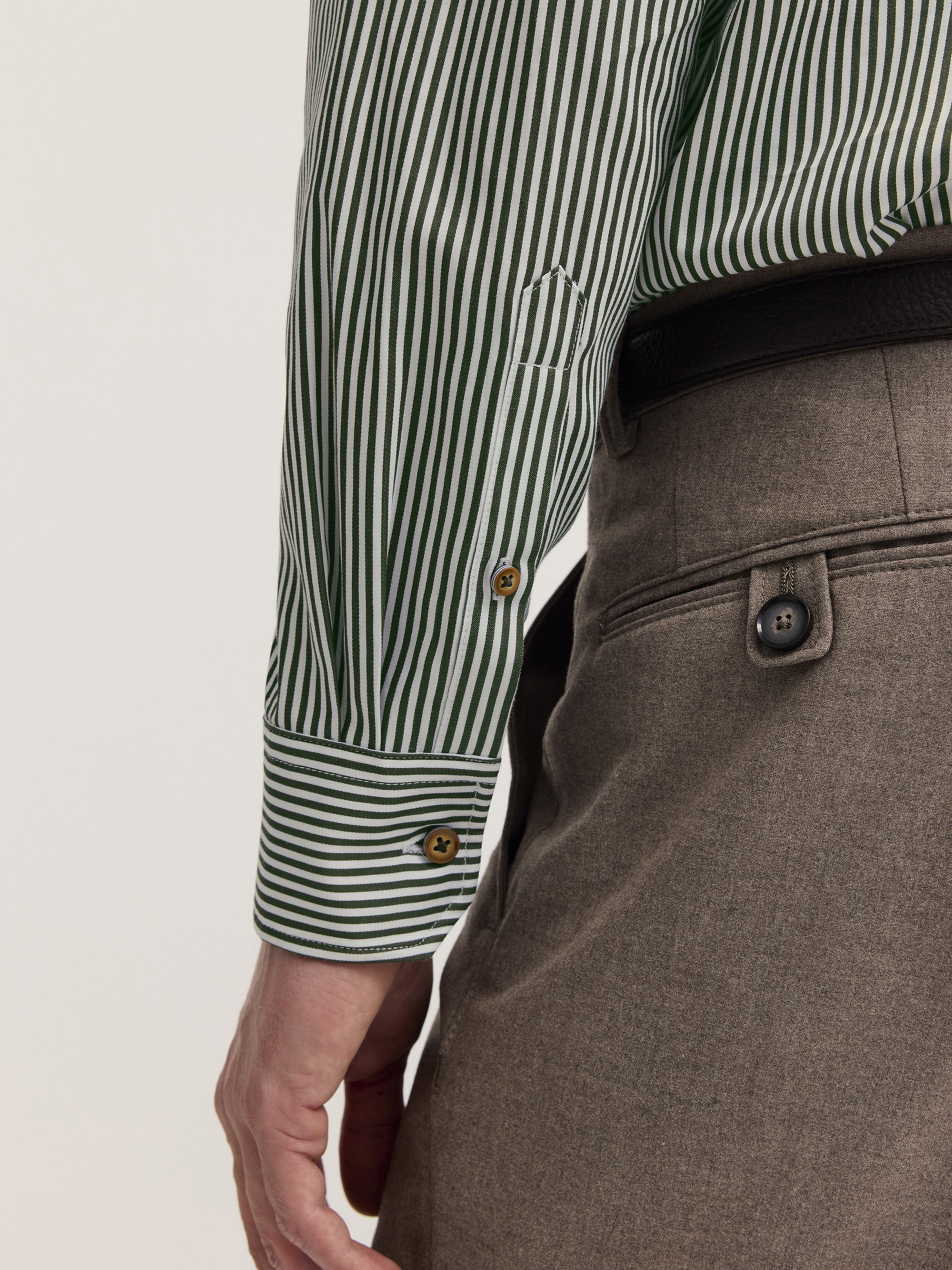 bugatti Langarmhemd »Modern Fit« Modern Fit Baumwolle Gestreift Button-Down