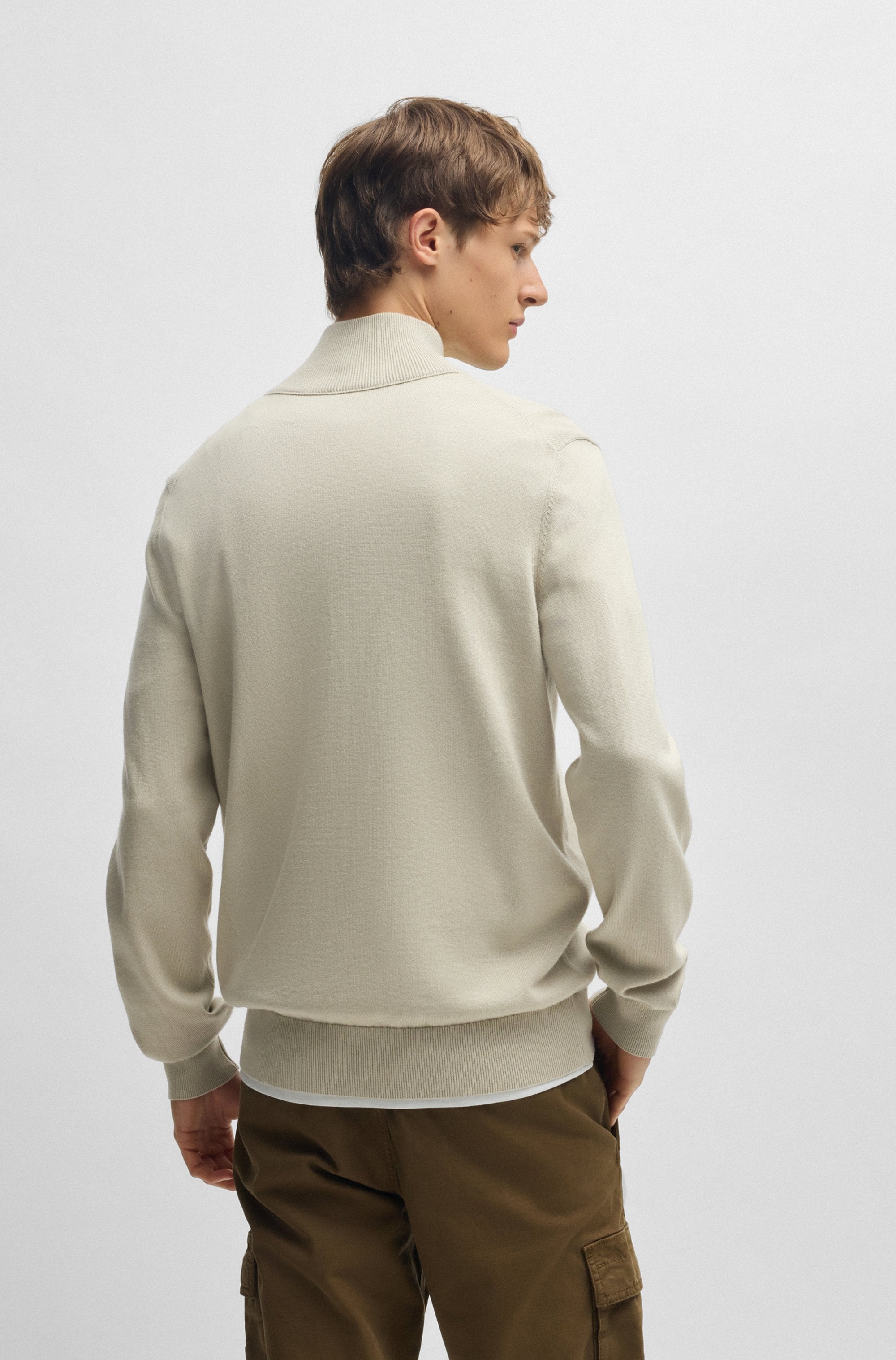 BOSS ORANGE Rollkragenpullover »Kanobix«, mit Ton-in-Ton Logo