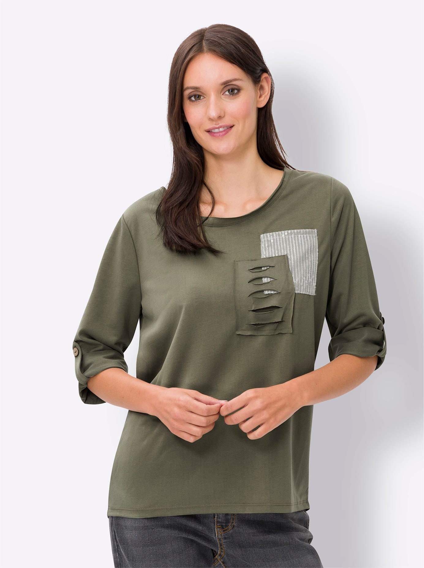 heine Rundhalsshirt »Shirt«, (1 tlg.)