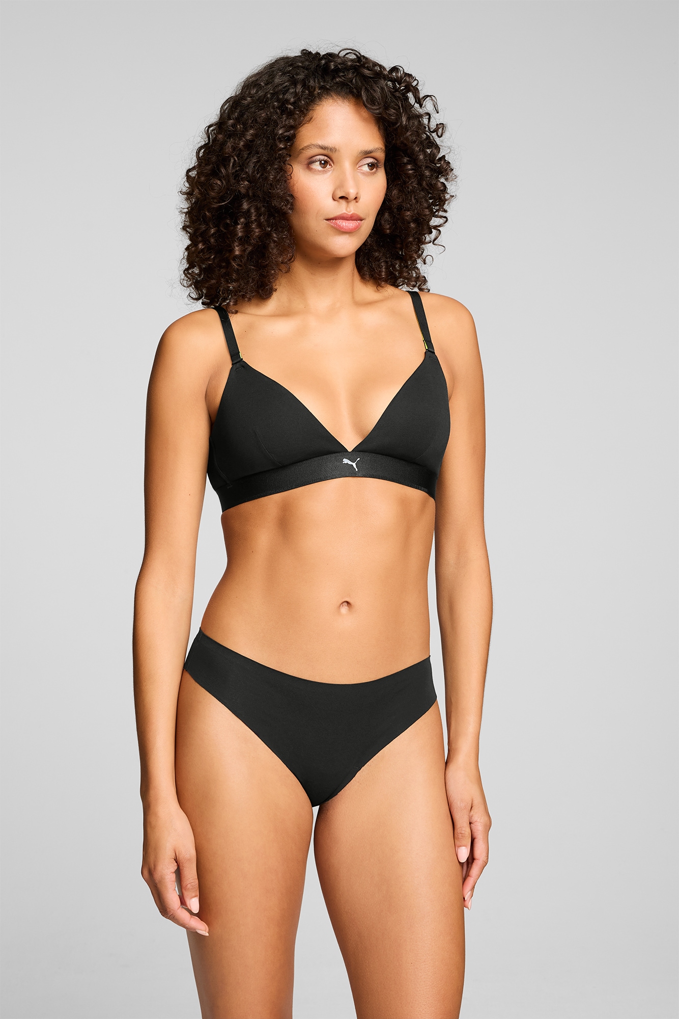 PUMA Bügelloser BH »PUMA WOMEN COTTON TRIANGLE BRALETTE« herausnehmbare gepolsterte Cups für anpassungsfähigen Look