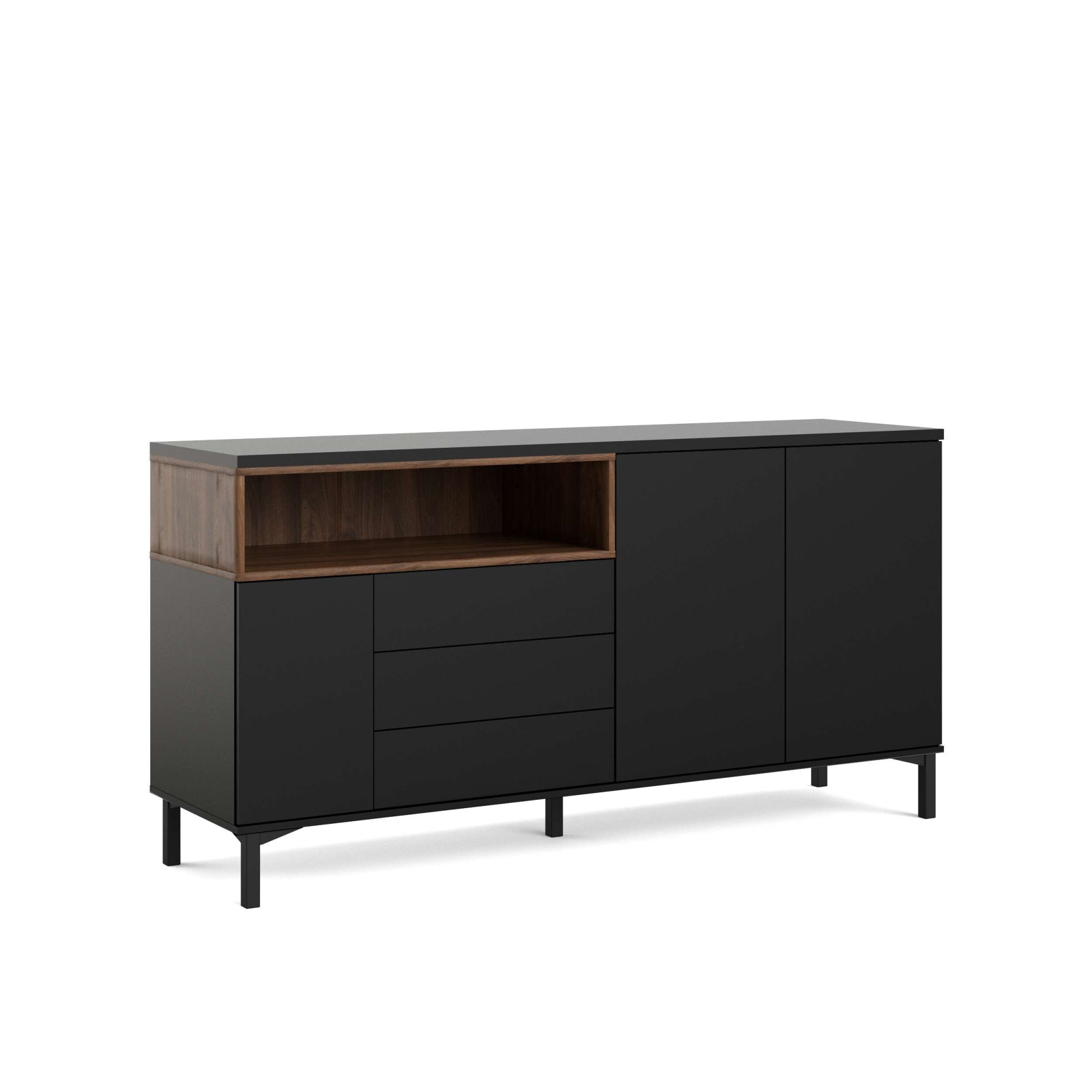 INOSIGN Sideboard »Roommers, Anrichte, Kommode, Stauraum, modern, praktisch«, 3 Schubladen, 2 Schränke, 1 offenes Fach, B: 176 cm, H: 90 cm
