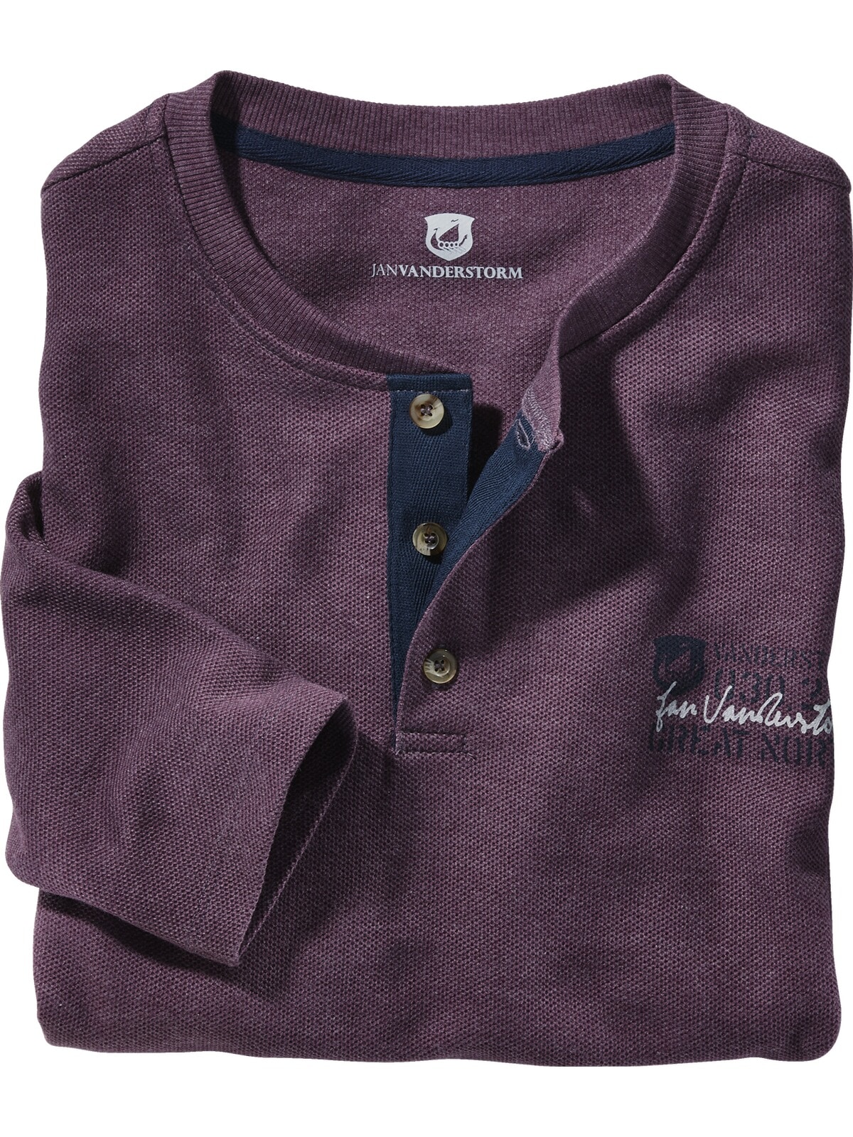 Jan Vanderstorm Langarm-Poloshirt »Langarmshirt IVOR«