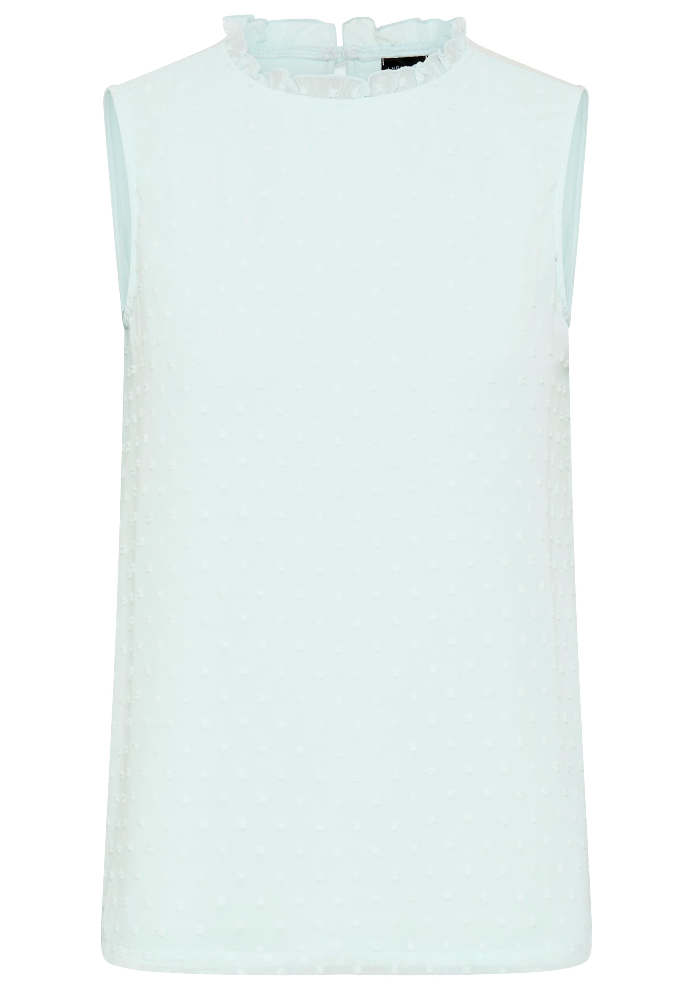 Laura Scott Chiffonbluse mit Rüschen-Applikationen und gepunktetem Chiffon