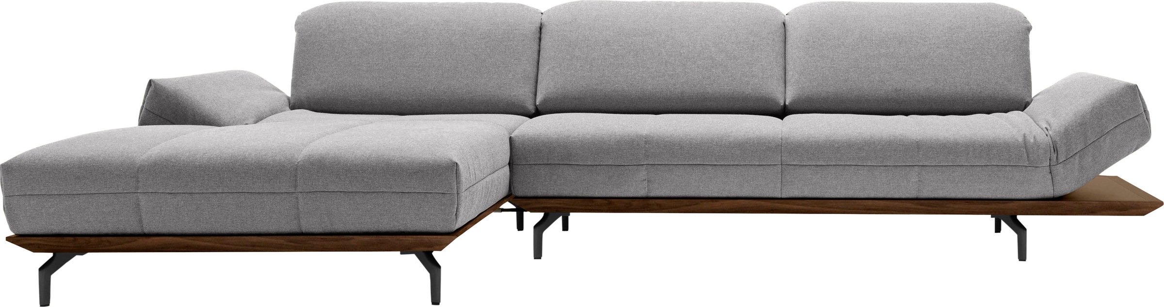 Creation BY ROLF BENZ Ecksofa »CR.420, Designecksofa, L-Form«, in 2 Qualitäten, Holzrahmen in Eiche Natur oder Nußbaum, Breite 313 cm