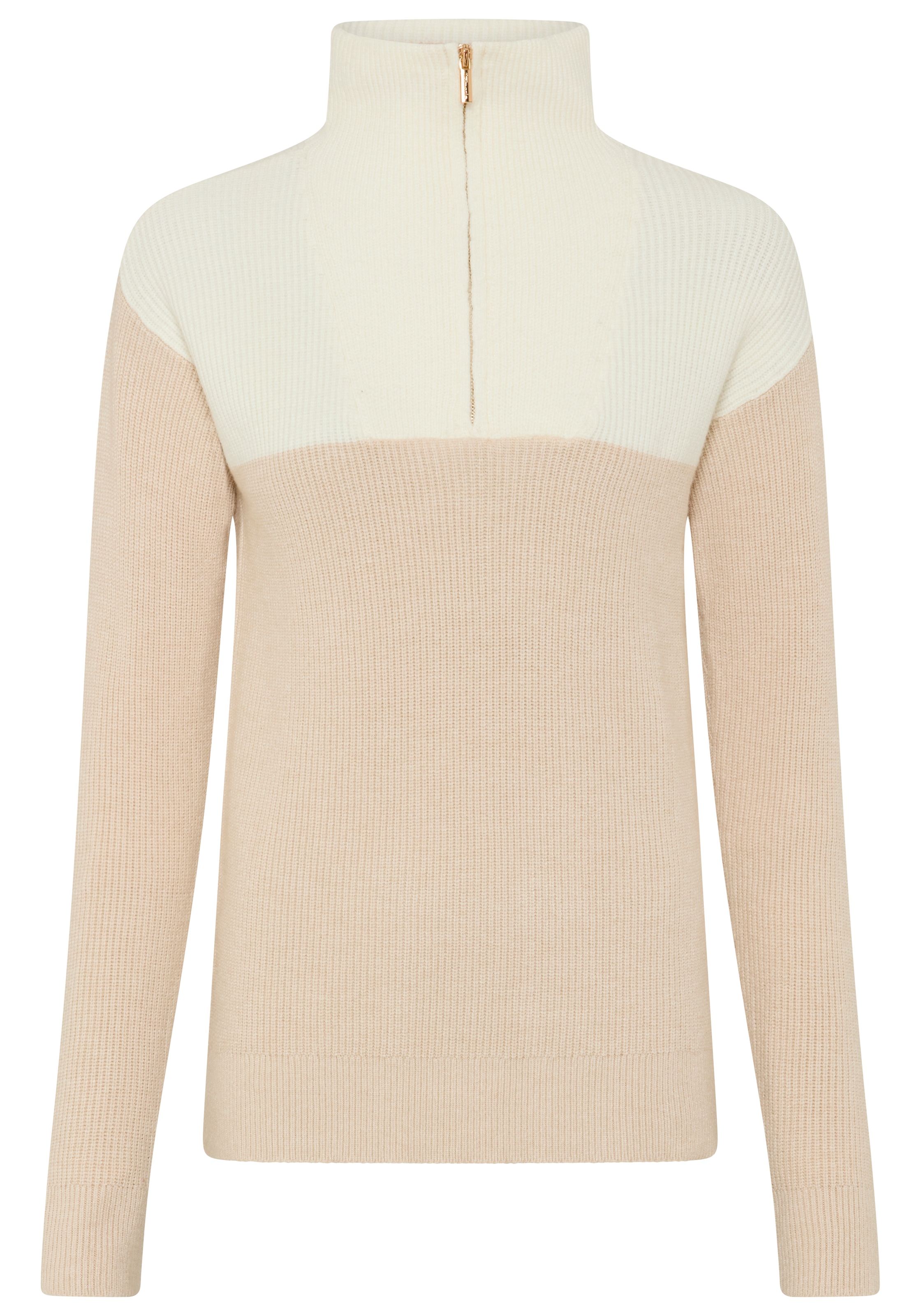 Tamaris Strickpullover »mit Troyerkragen in figurumspielender Passform« aus weicher Viskosemischung