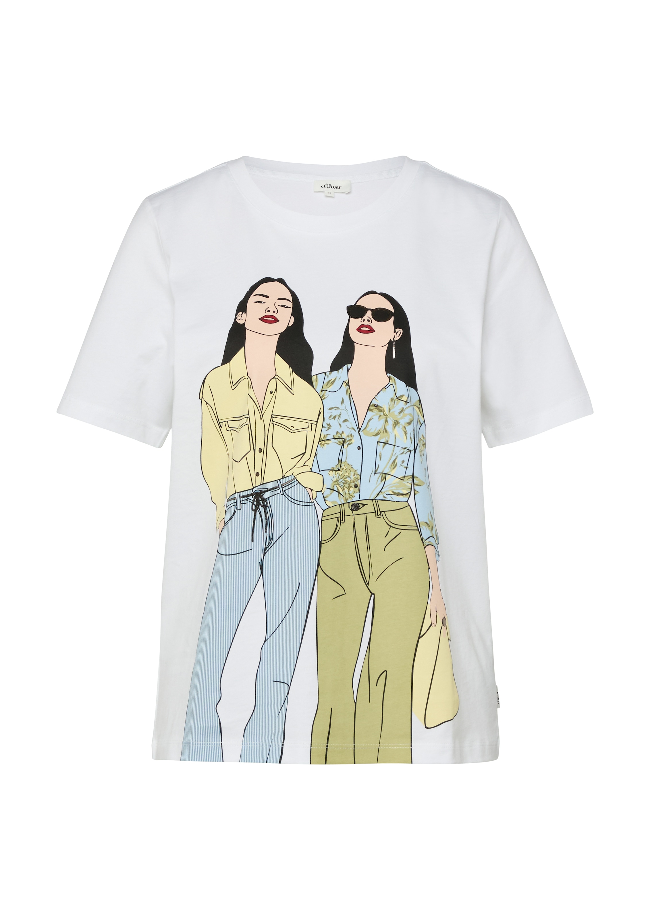 s.Oliver Kurzarmshirt mit großem Frontprint