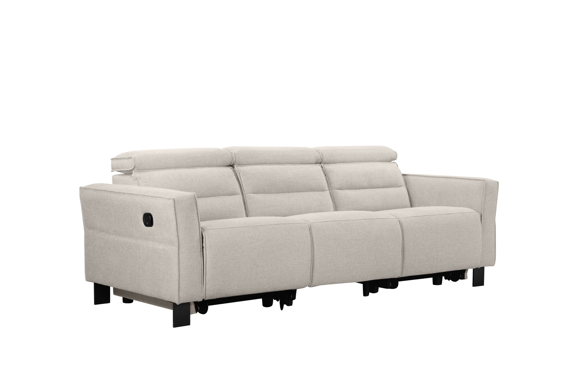 Places of Style 3-Sitzer »Carpari, 224cm, manuelle od. elektrische Relaxfunktion in 2 Sitzen«, mit USB-A/C, Kopfteilverstellung, Echtleder, Kunstleder, Webstoff