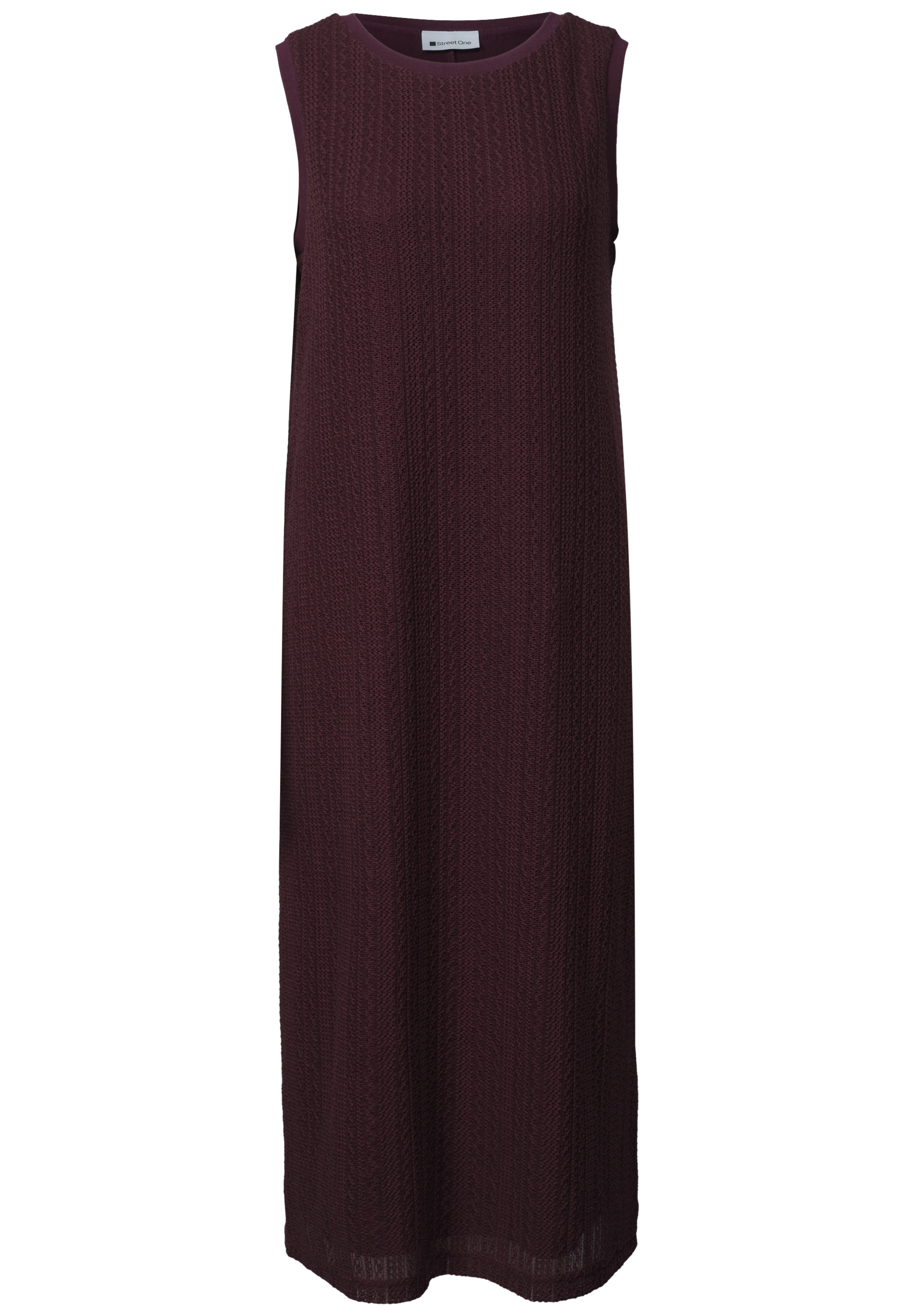 STREET ONE Midikleid Ohne Taschen Sommerkleid mit Spitze und Rundhals