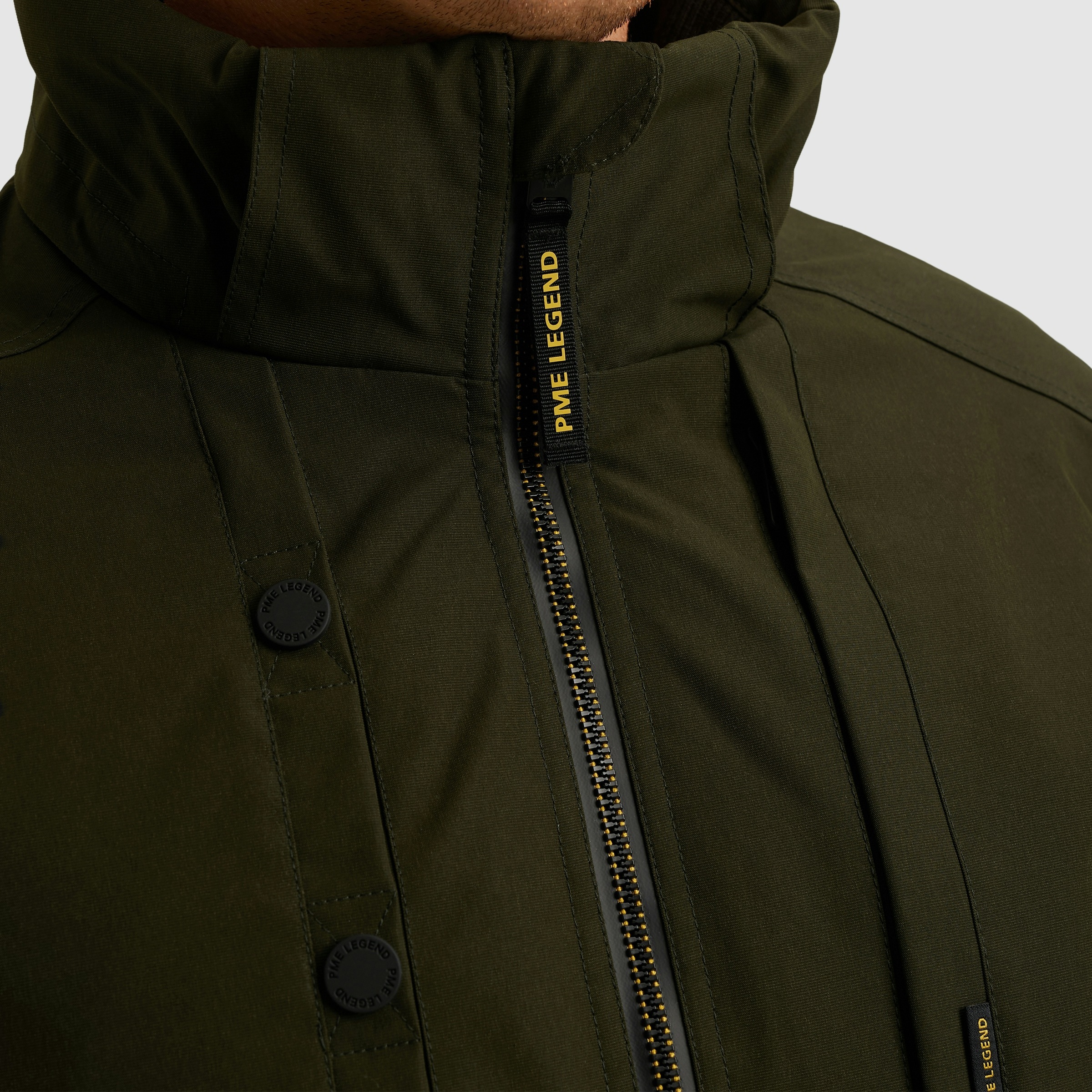 PME LEGEND Winterjacke mit Kapuze Taschen mit Reißverschluss
