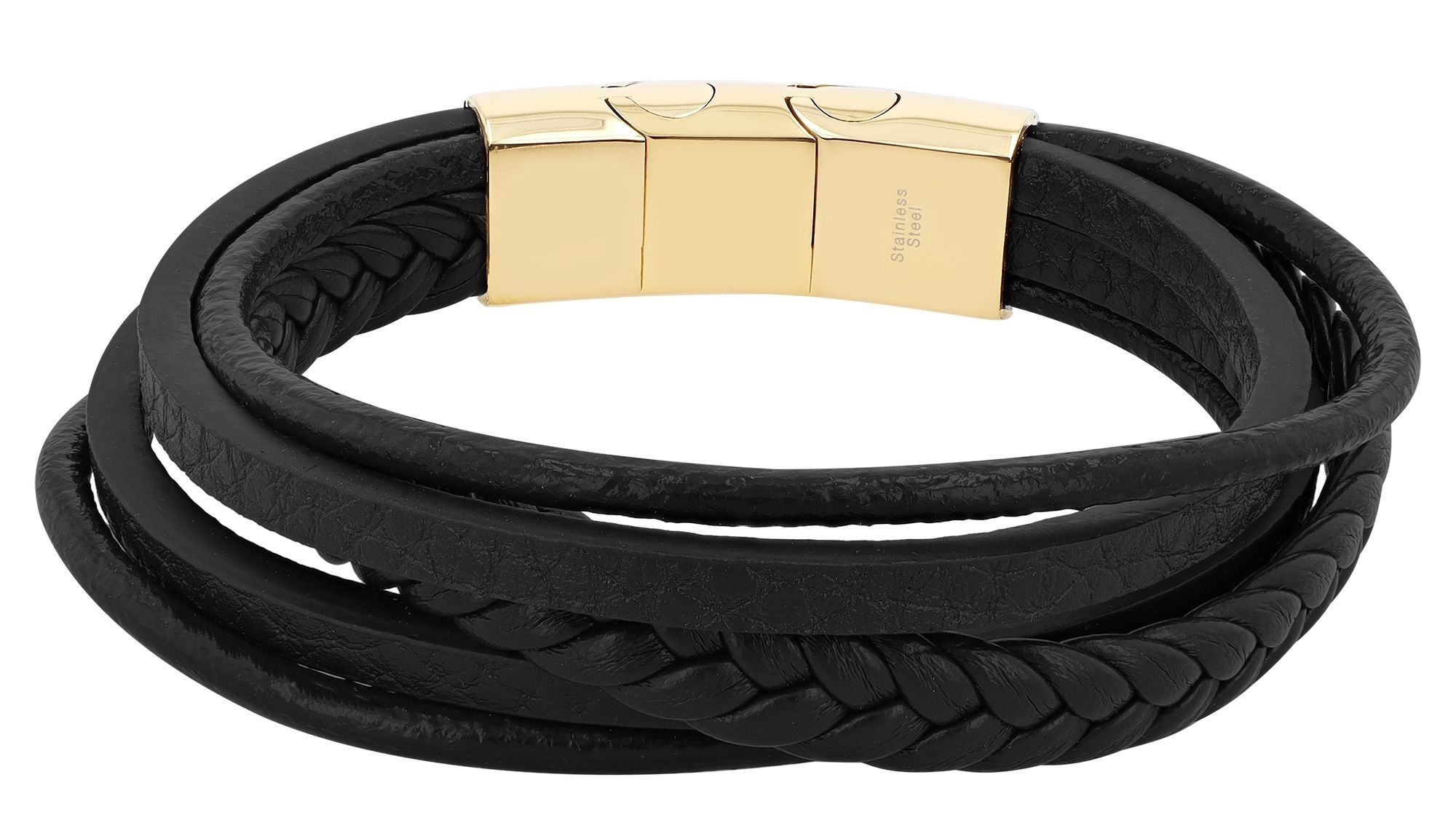 Adelia´s Lederarmband »Herren Armband ¿ Lederarmband aus Leder 21 cm«
