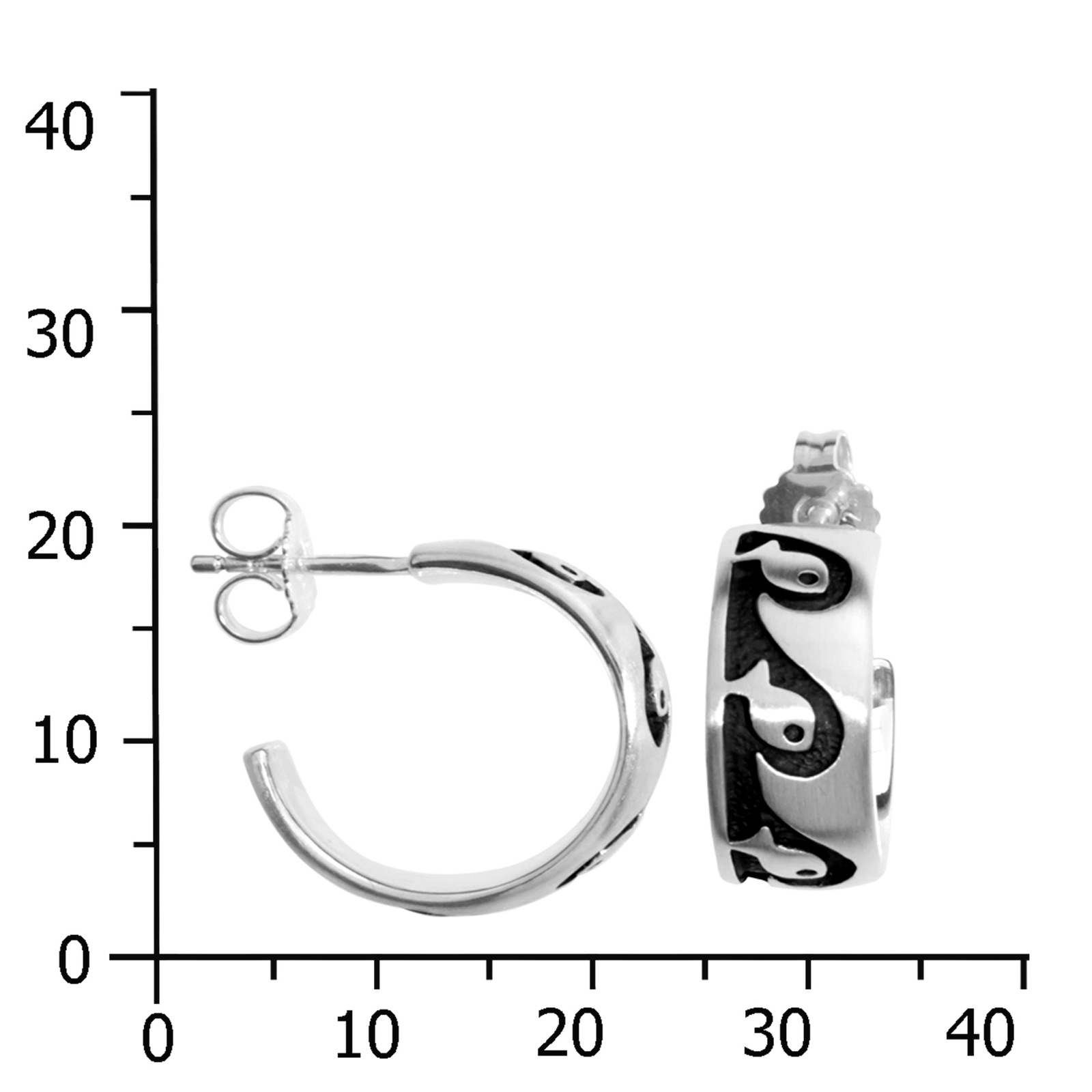 OSTSEE-SCHMUCK Paar Ohrstecker »- Fisch - Silber 925/000 -,«