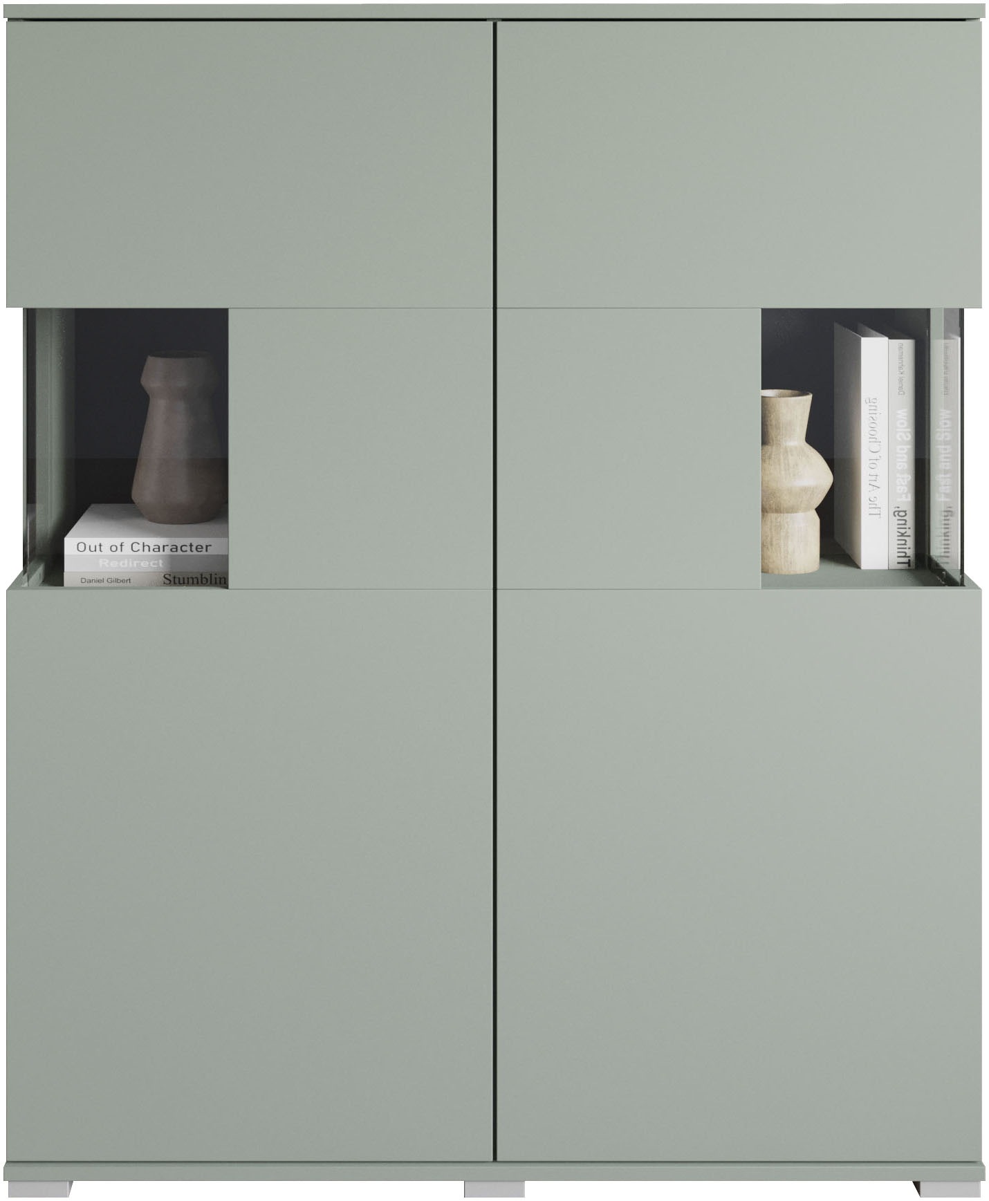 INOSIGN Highboard »Kenia«, (1 St.), Modernes Highboard mit Glastüren, Breite 100 cm